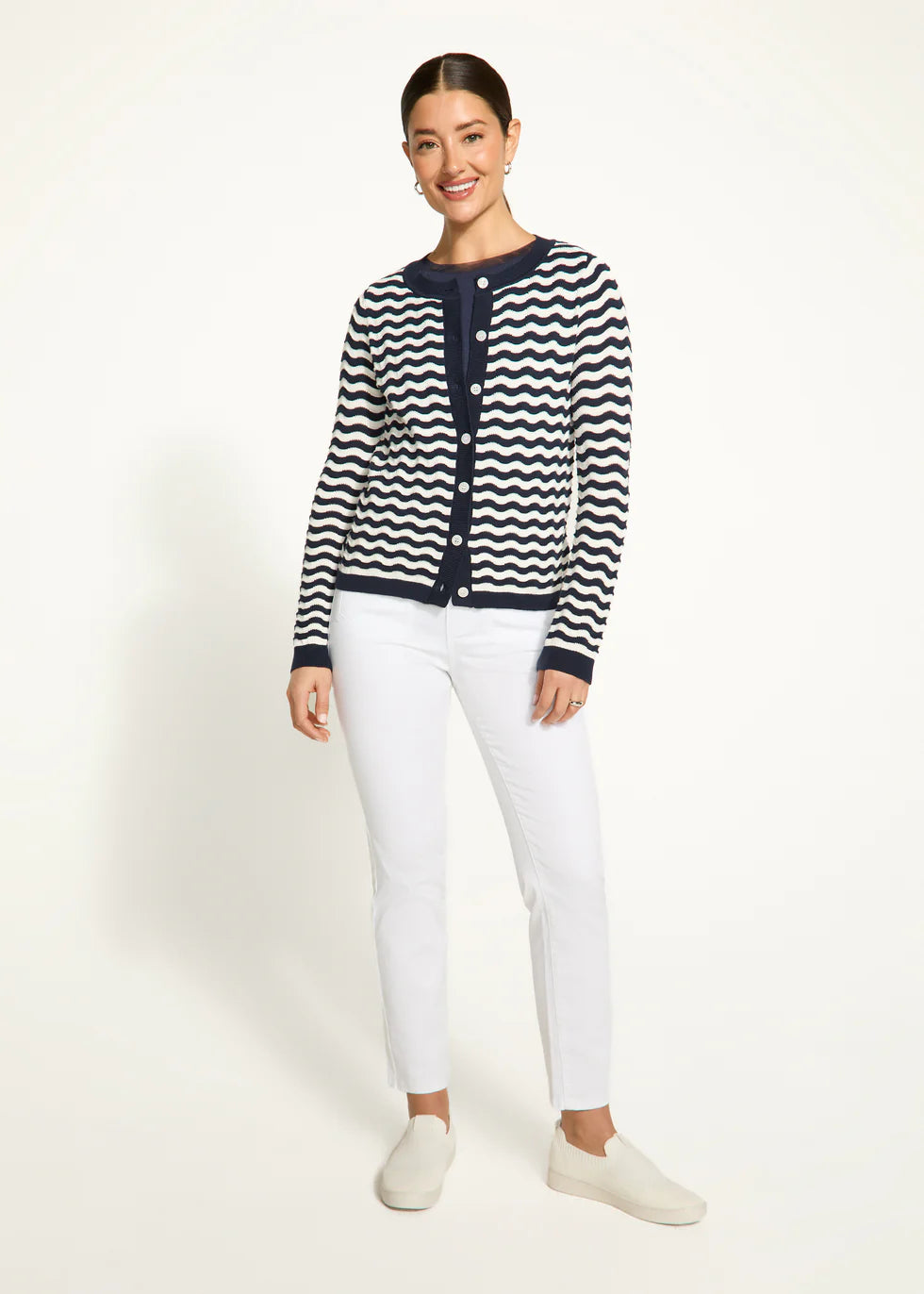 Wave Stitch Cardigan 118464