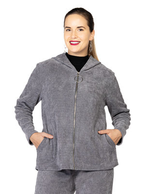 Grey zipper jacket deals