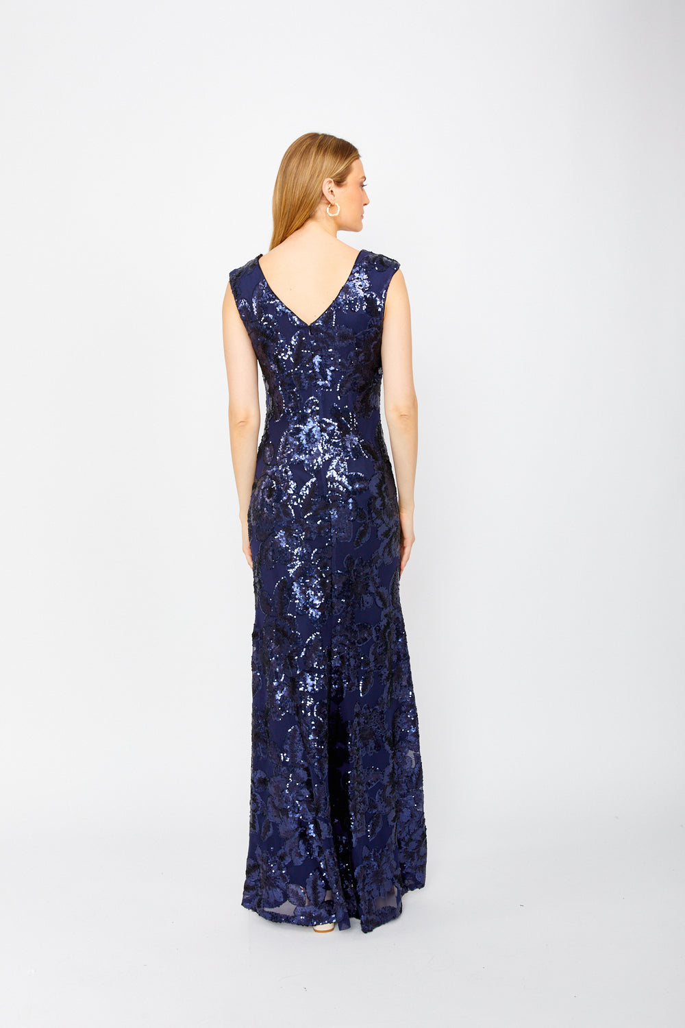 Floor-length Sequined Dress Style 249421