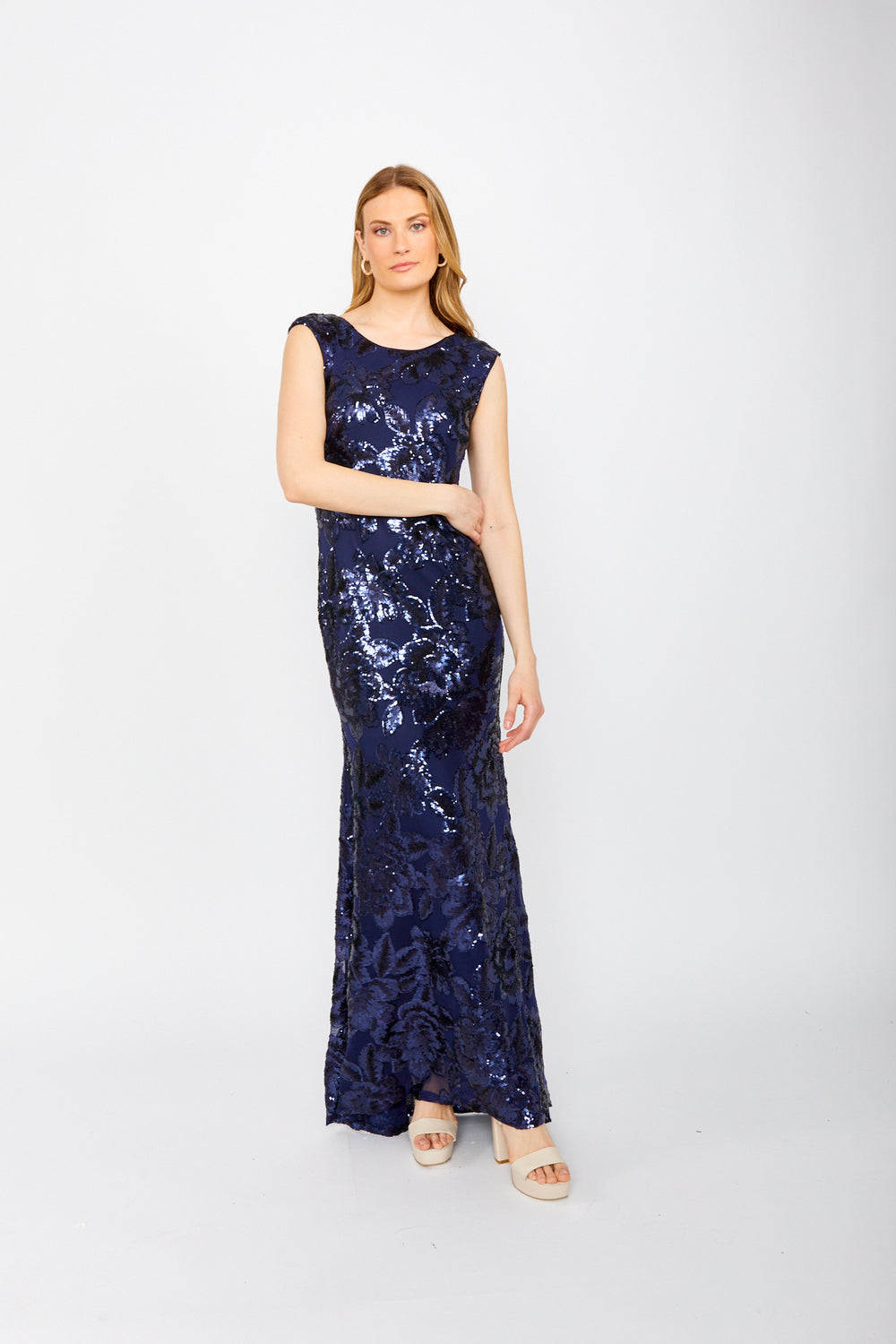 Floor-length Sequined Dress Style 249421