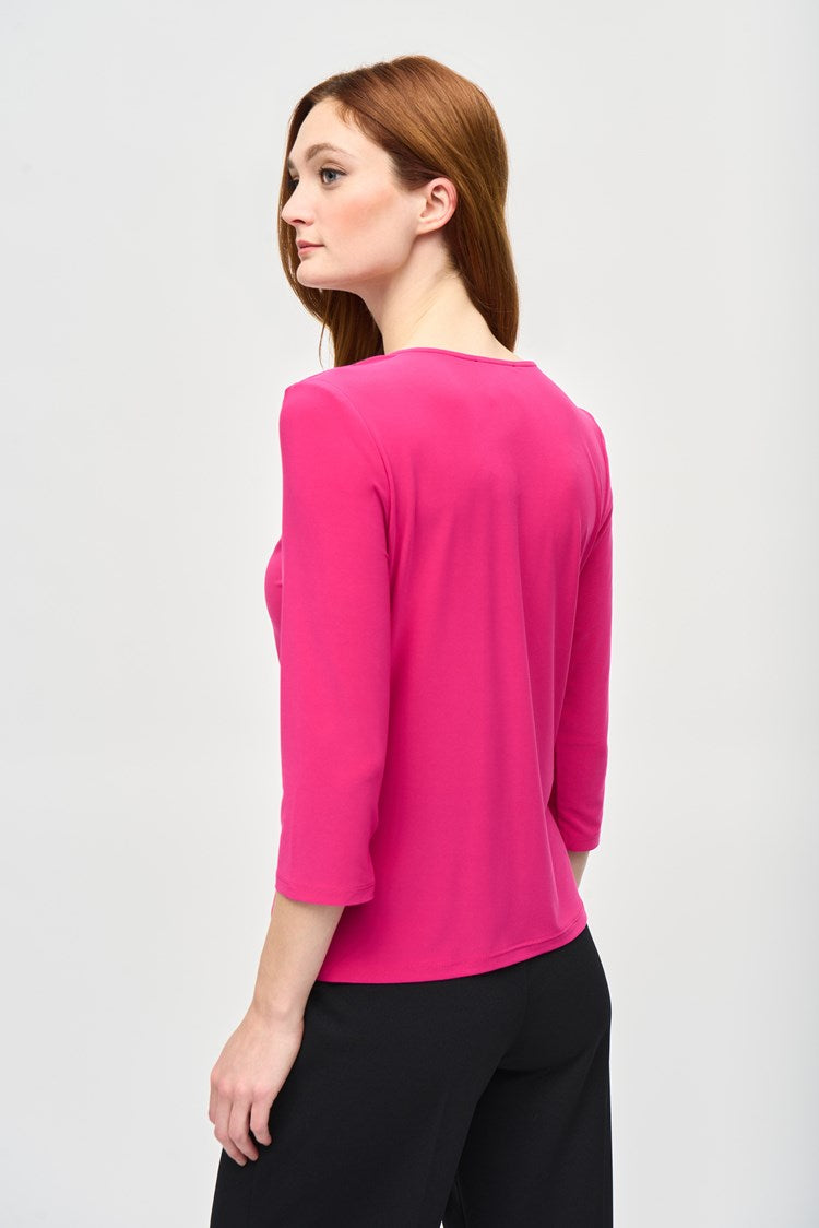 Silky Knit Cowl Neck Top 243318