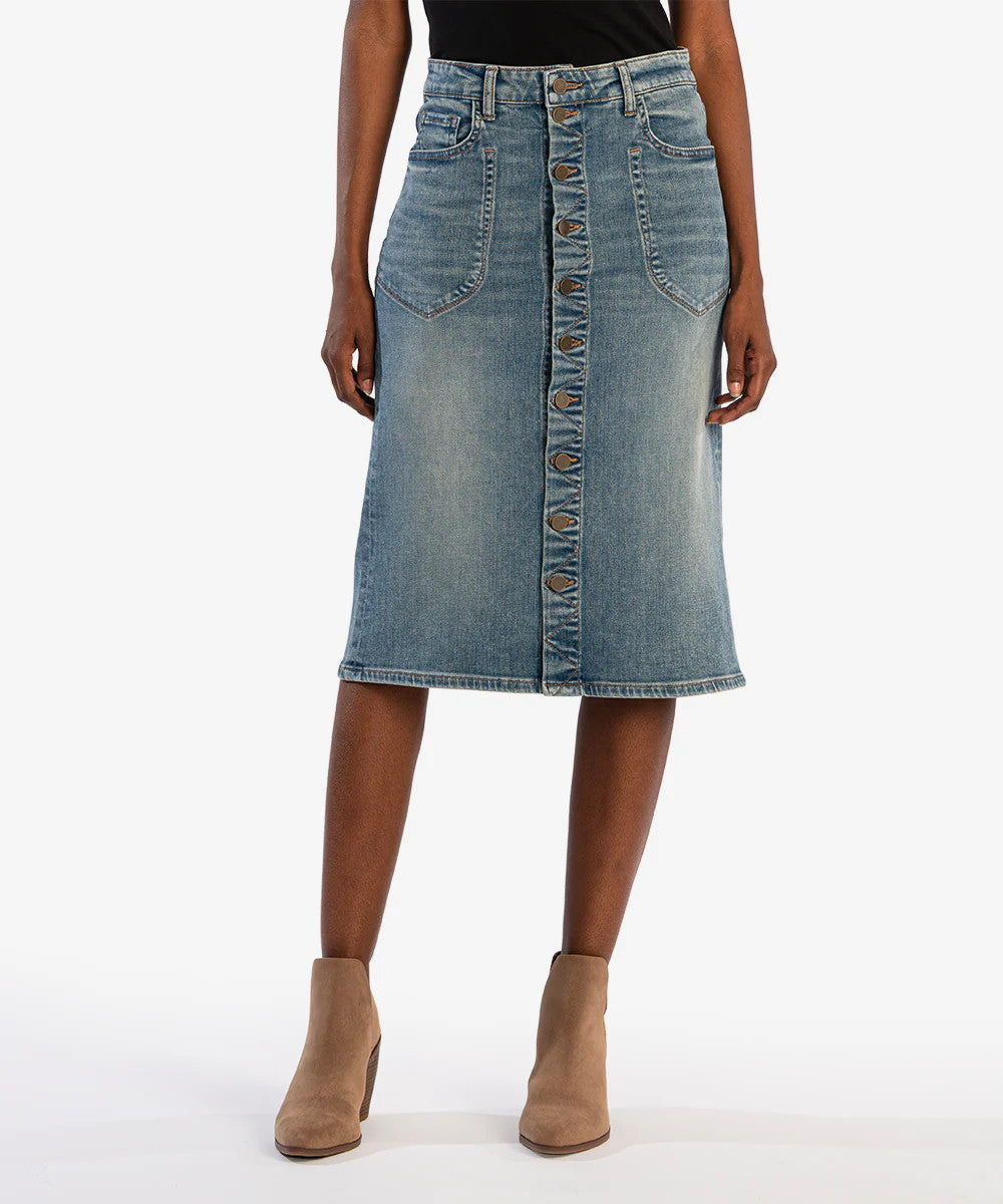 Rose Denim Skirt KK2032MA1