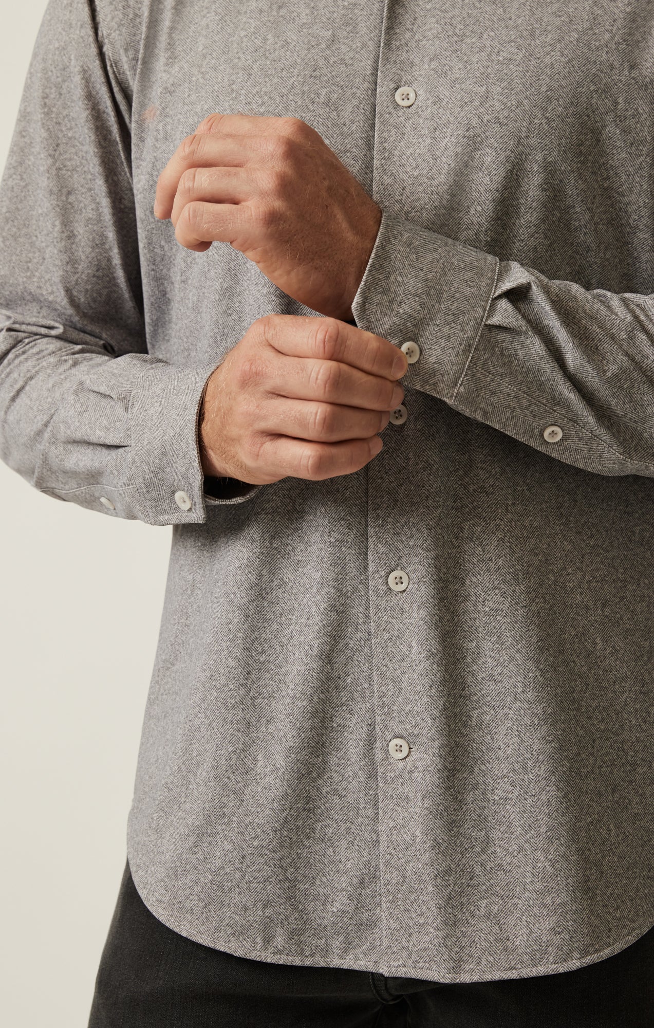 Pied Poule Shirt In Grey Melange H0211073-80018