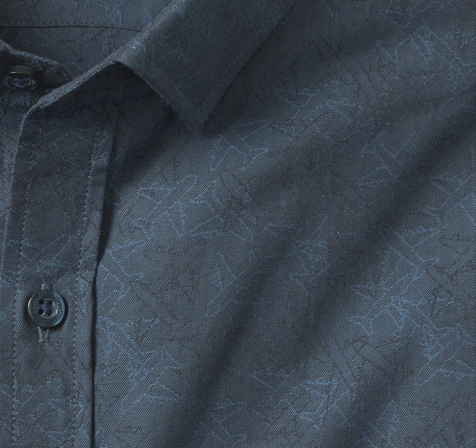 Long-Sleeve Jacquard Shirt 74-9592