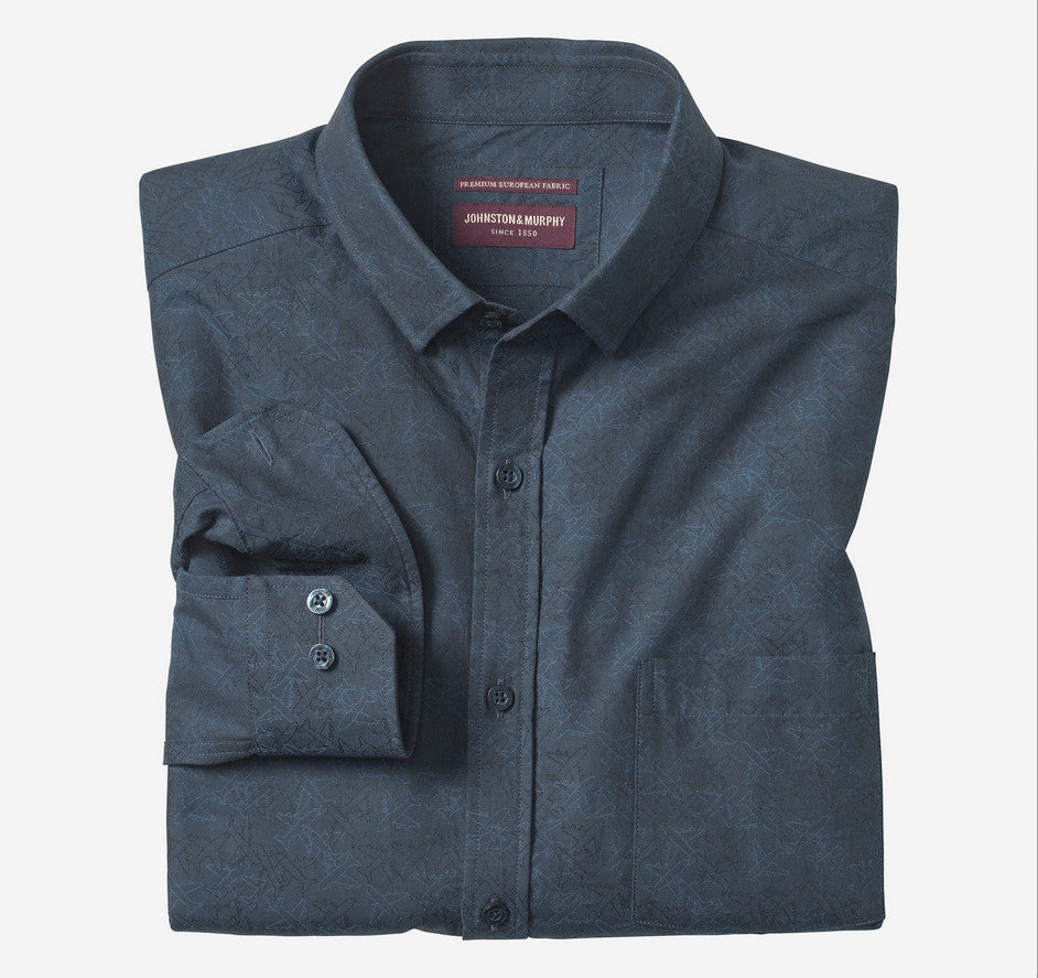 Long-Sleeve Jacquard Shirt 74-9592