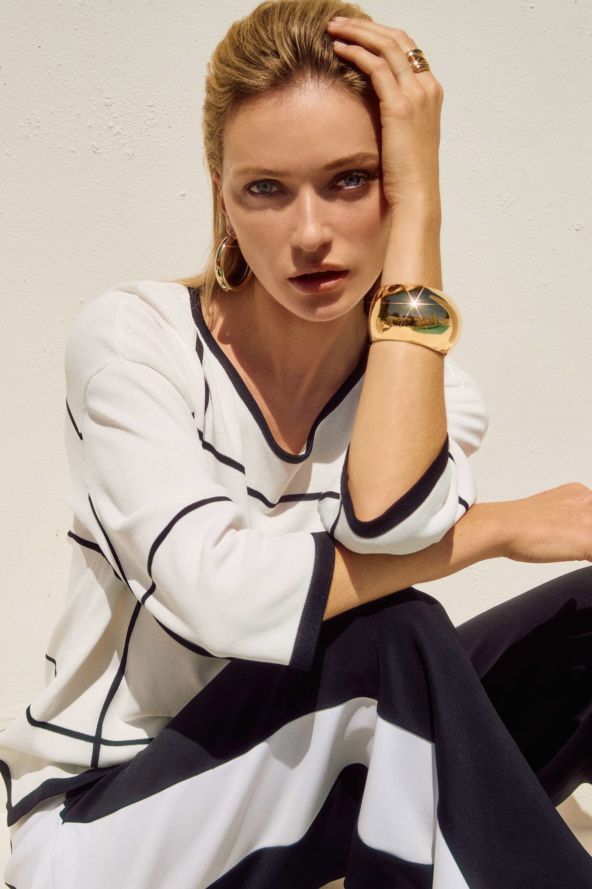 Plaid Sweater Knit Pullover 251918