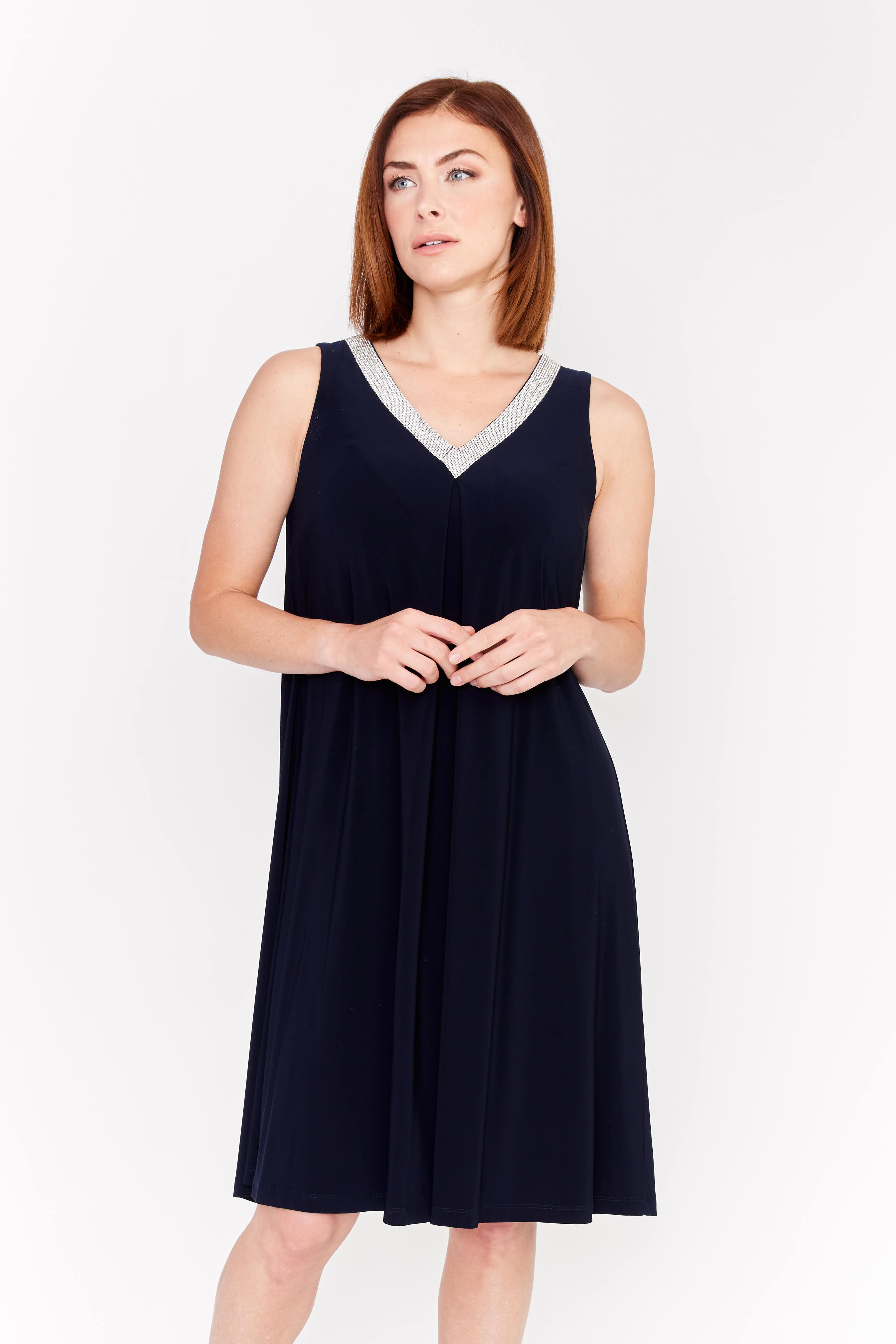 Knee-length A-line Dress Style 189224