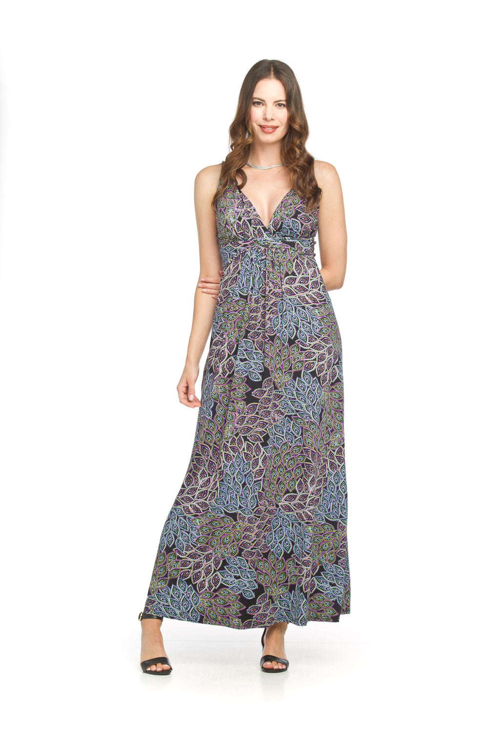 Peacock Printed Stretch Grecia PD-18620 Purple S
