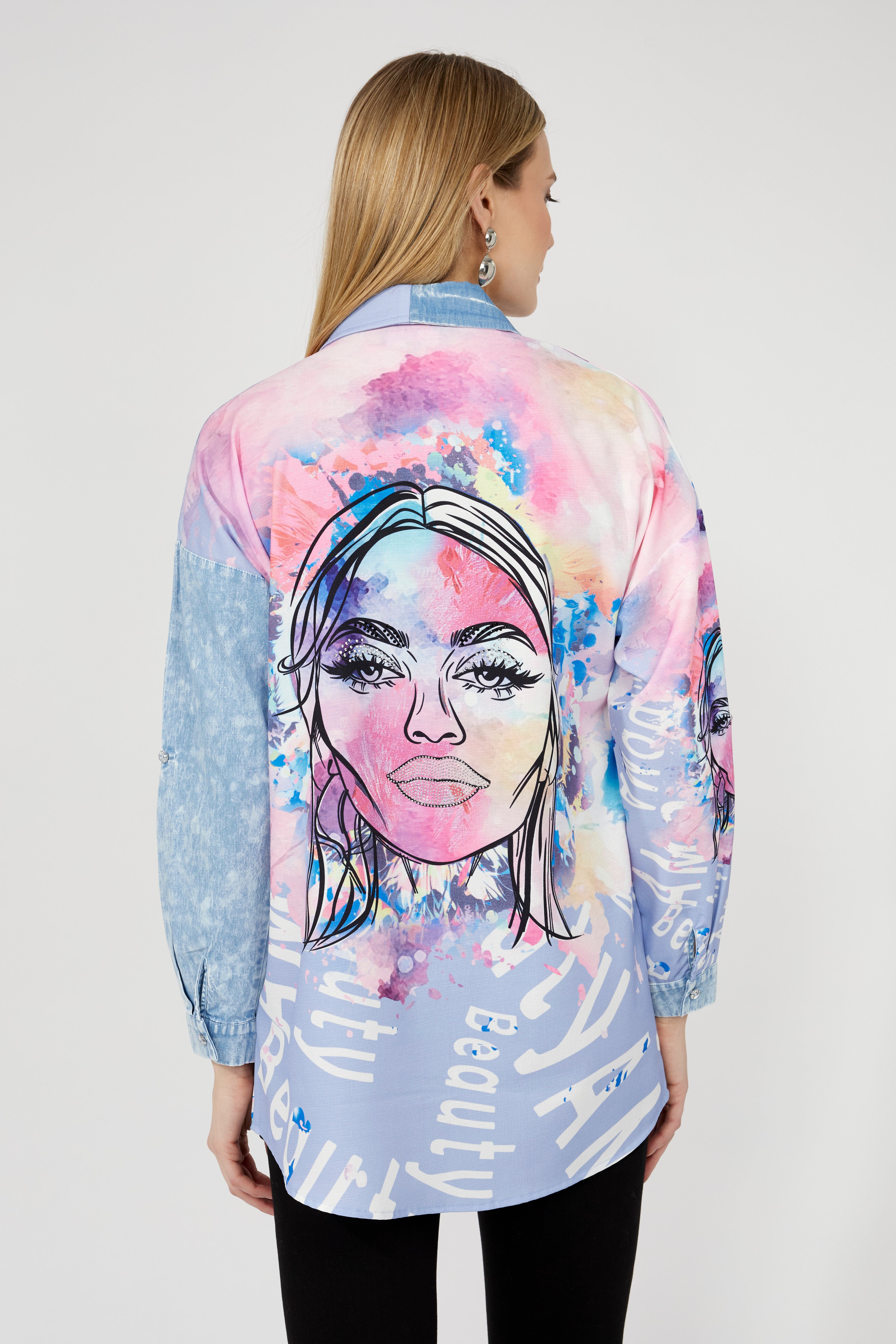 Floral Long-sleeve Shirt Style 243528U