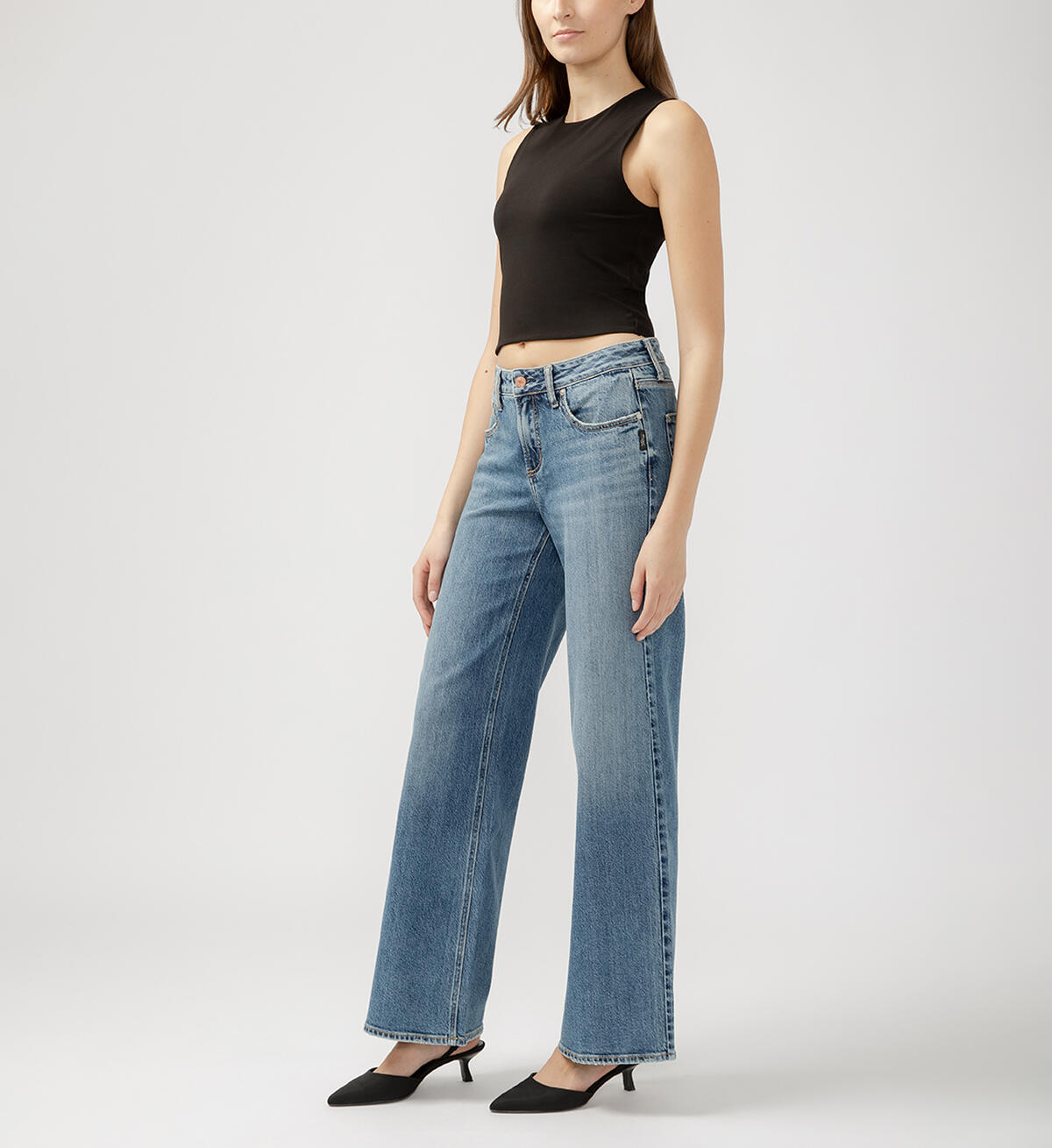 Suki Mid Rise Wide Leg Jeans L93905AMD376