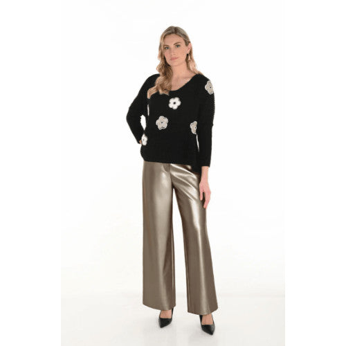Metallic High Waisted Trouser 253875