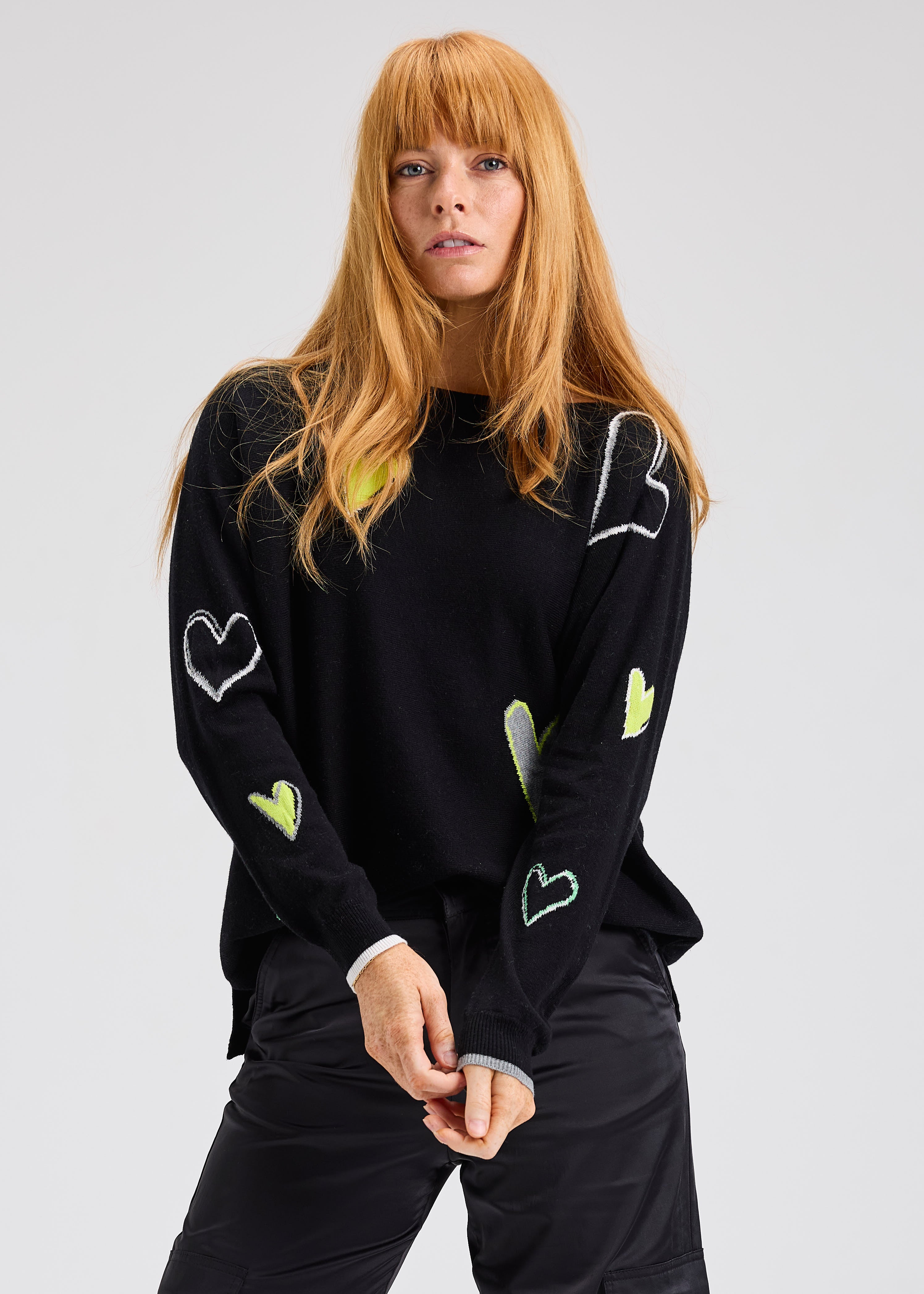 Intarsia Hearts Sweater ZP7540U