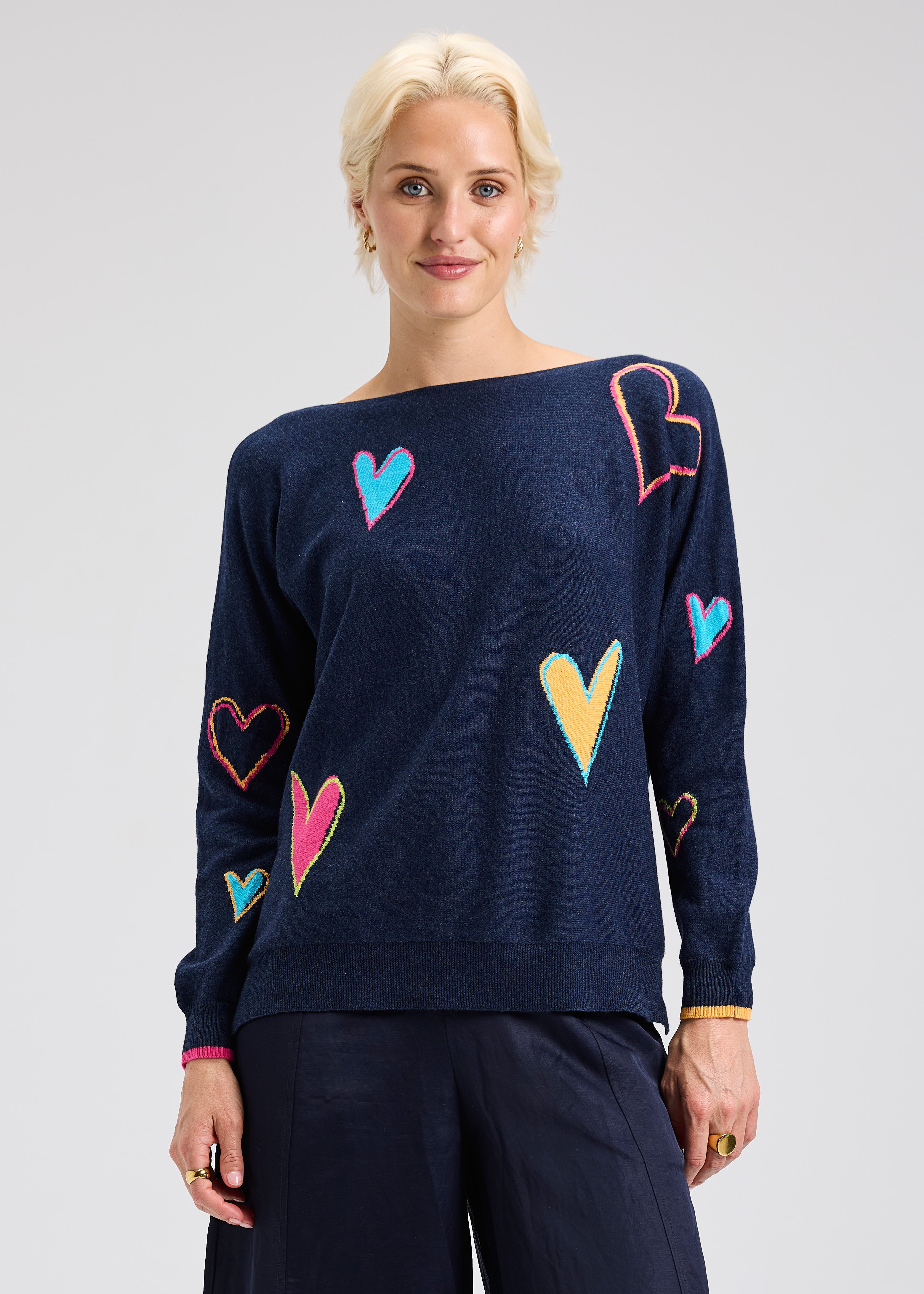 Intarsia Hearts Sweater ZP7540U
