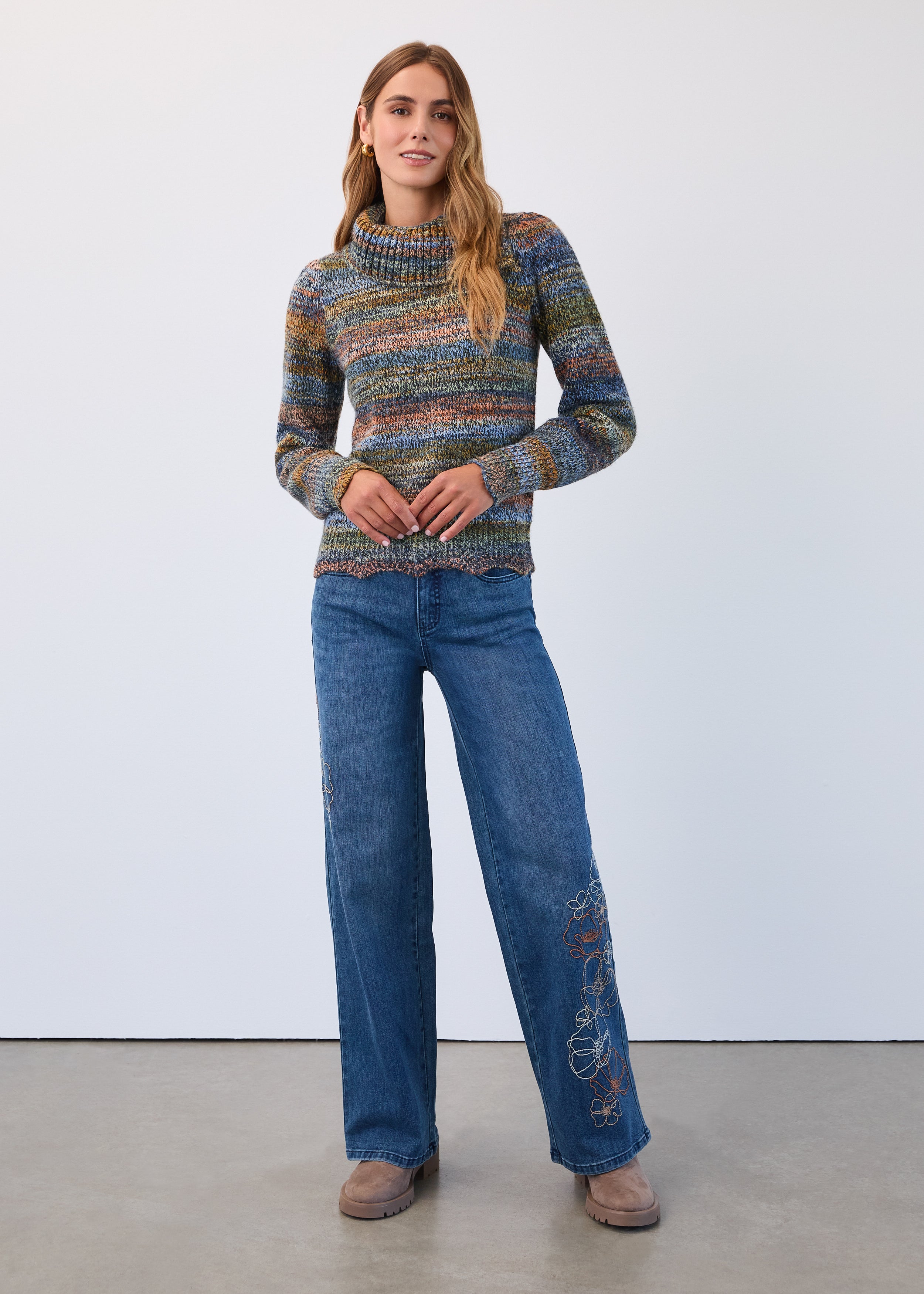 Envelope Collar Sweater 1489306