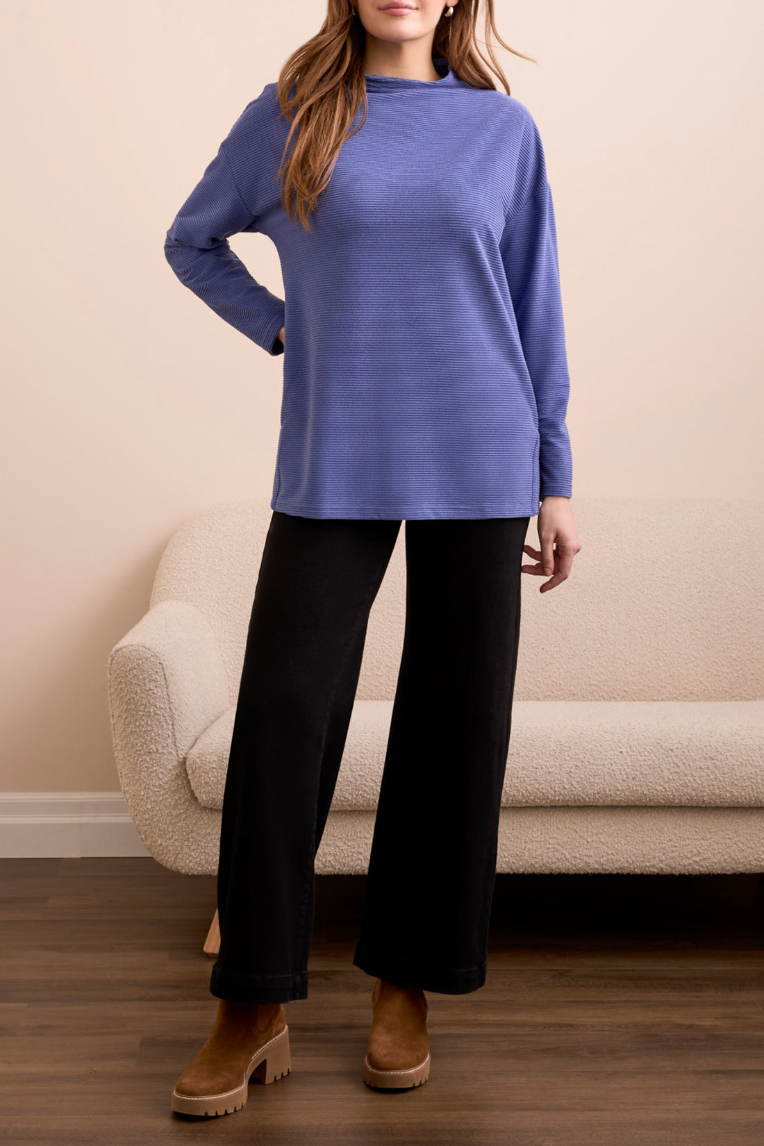 Funnel Neck Tunic W/Side Slits 5898O/5094