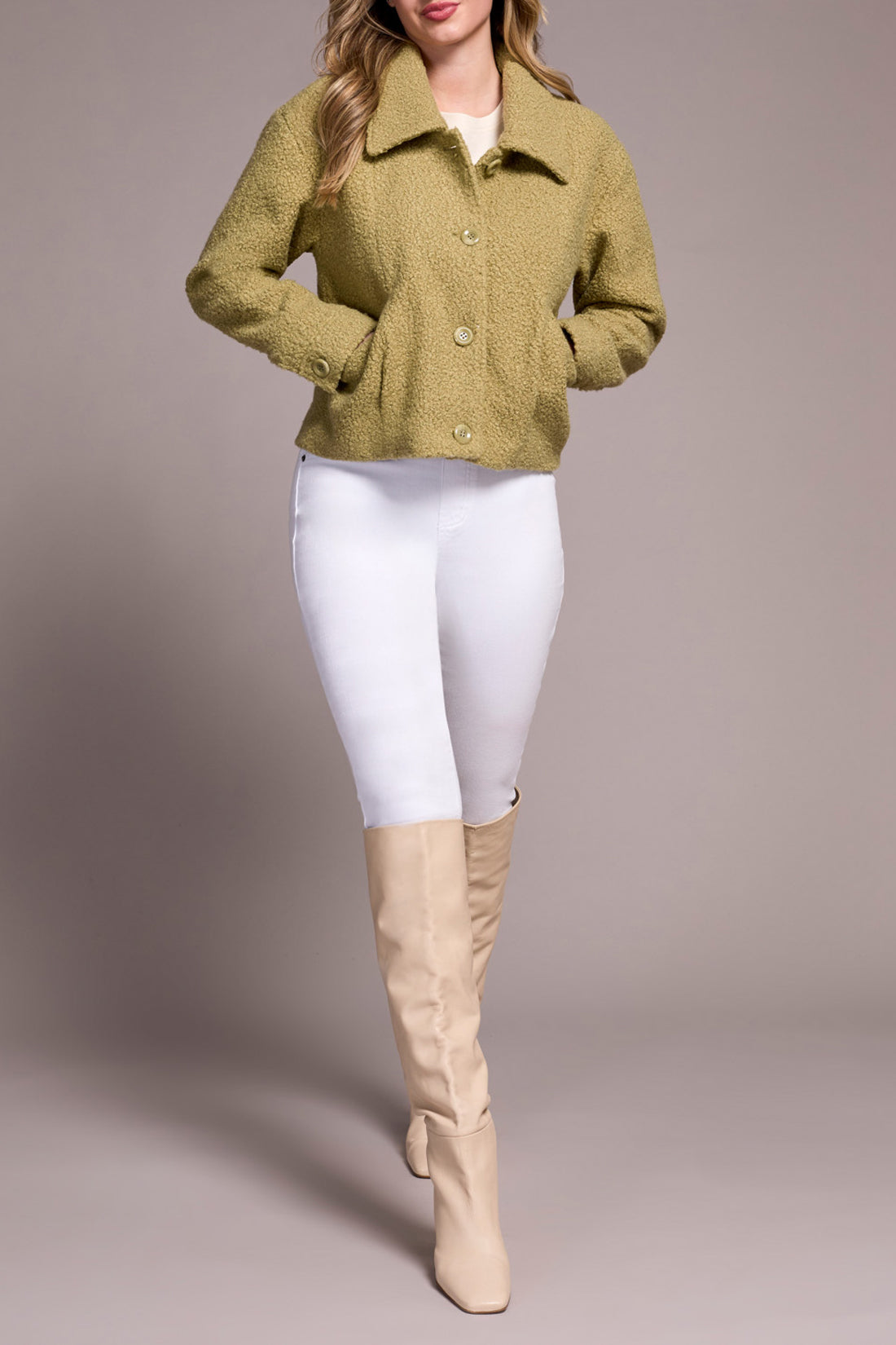 Button Front Boucle Jacket 5907O/5343