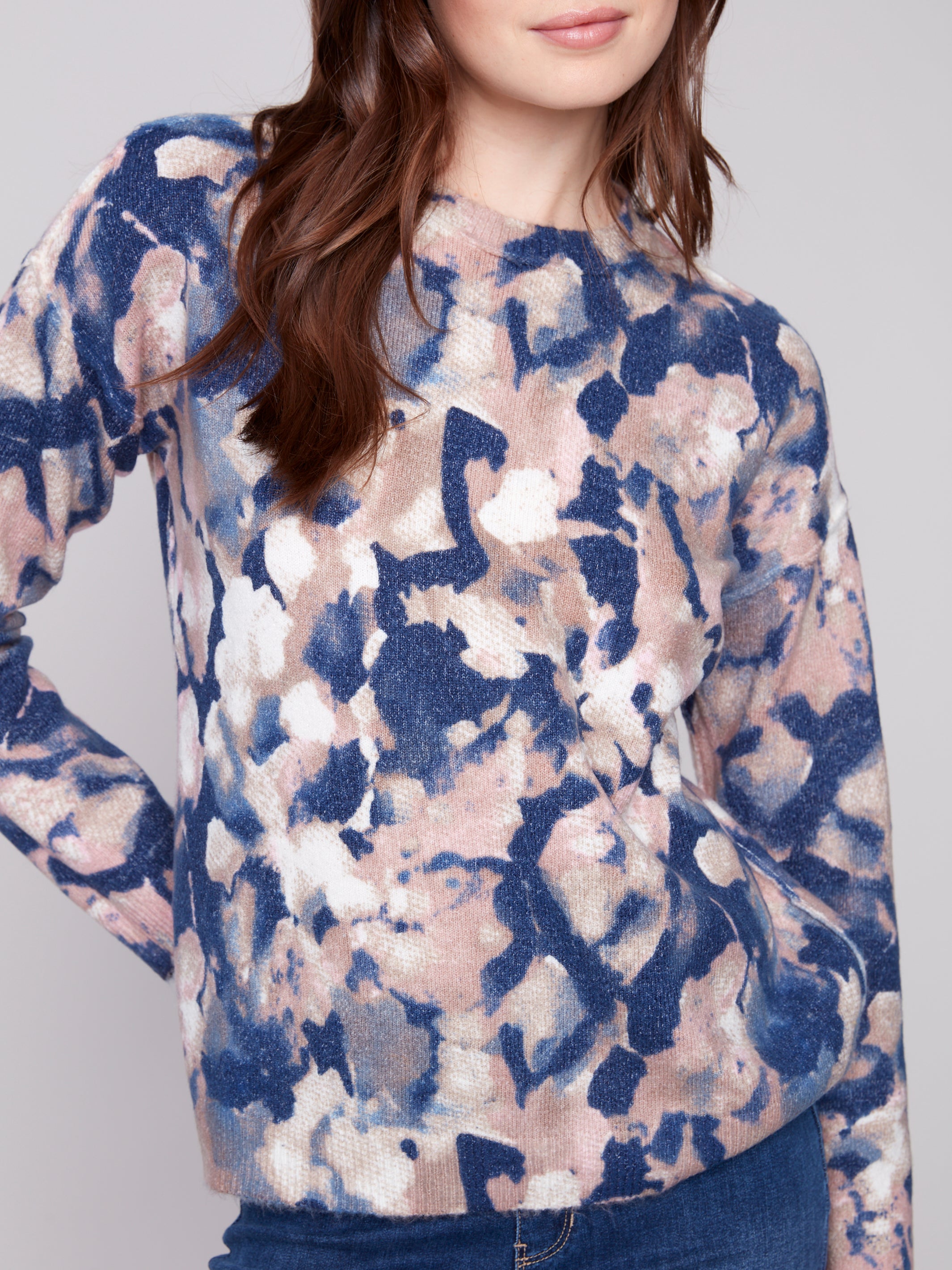 Drop Shoulder Reversible Sweater C2546RR/918A