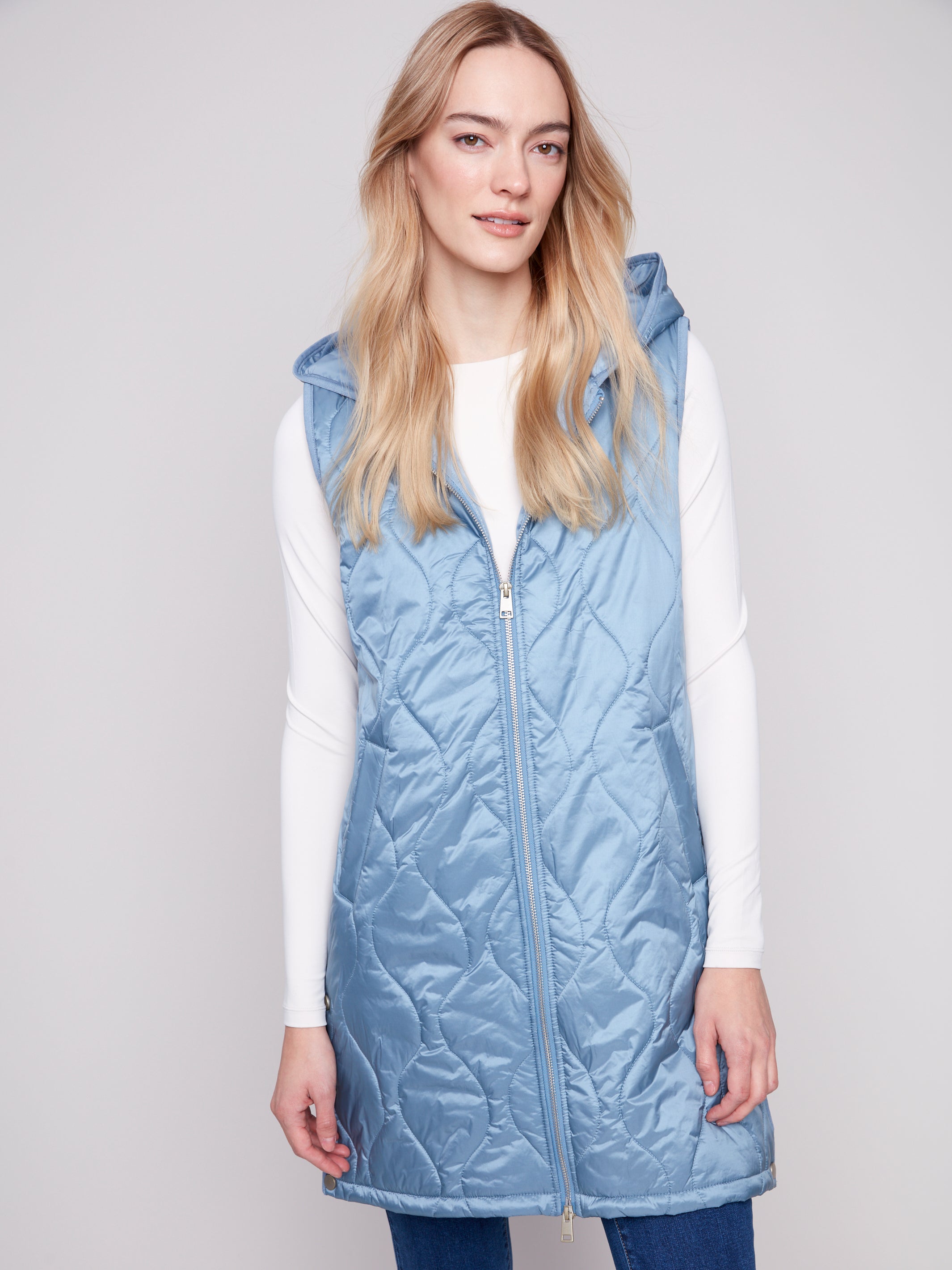 Pearlized Puffer Vest C6365/135B