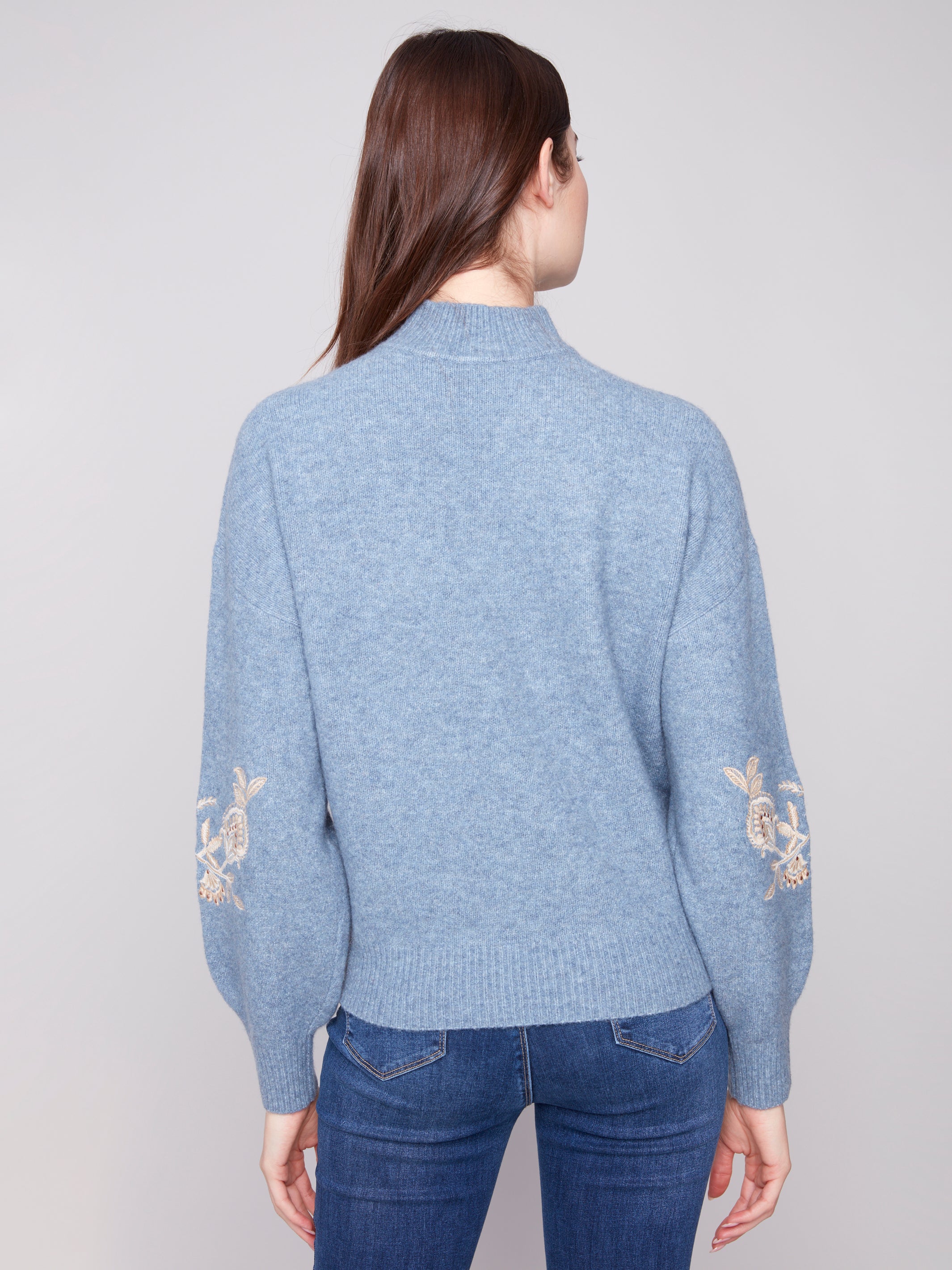 Mock Neck Sweater With Sequin Detail C2856/018C