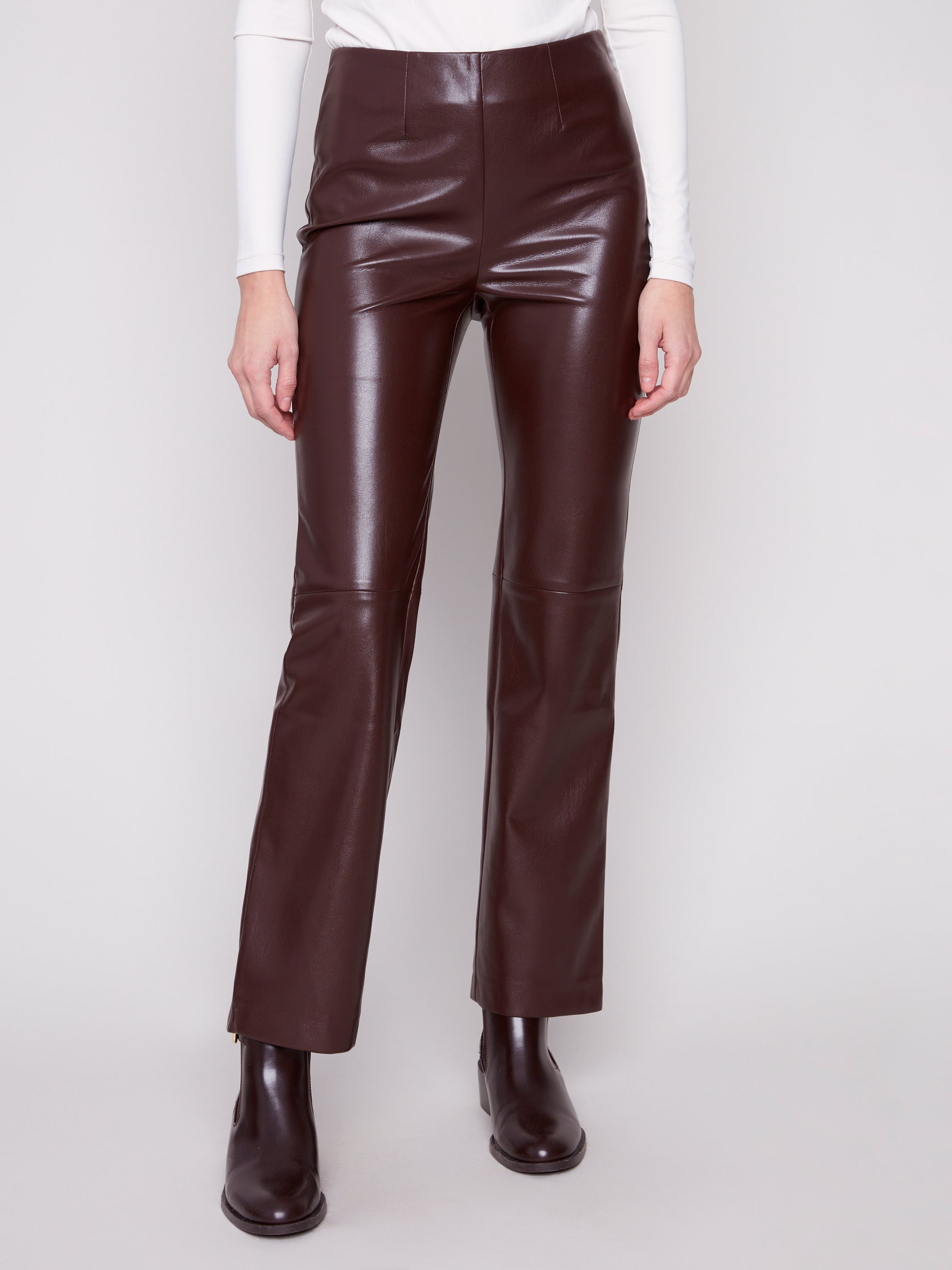 Faux Leather Pull On Pant C5685/375C