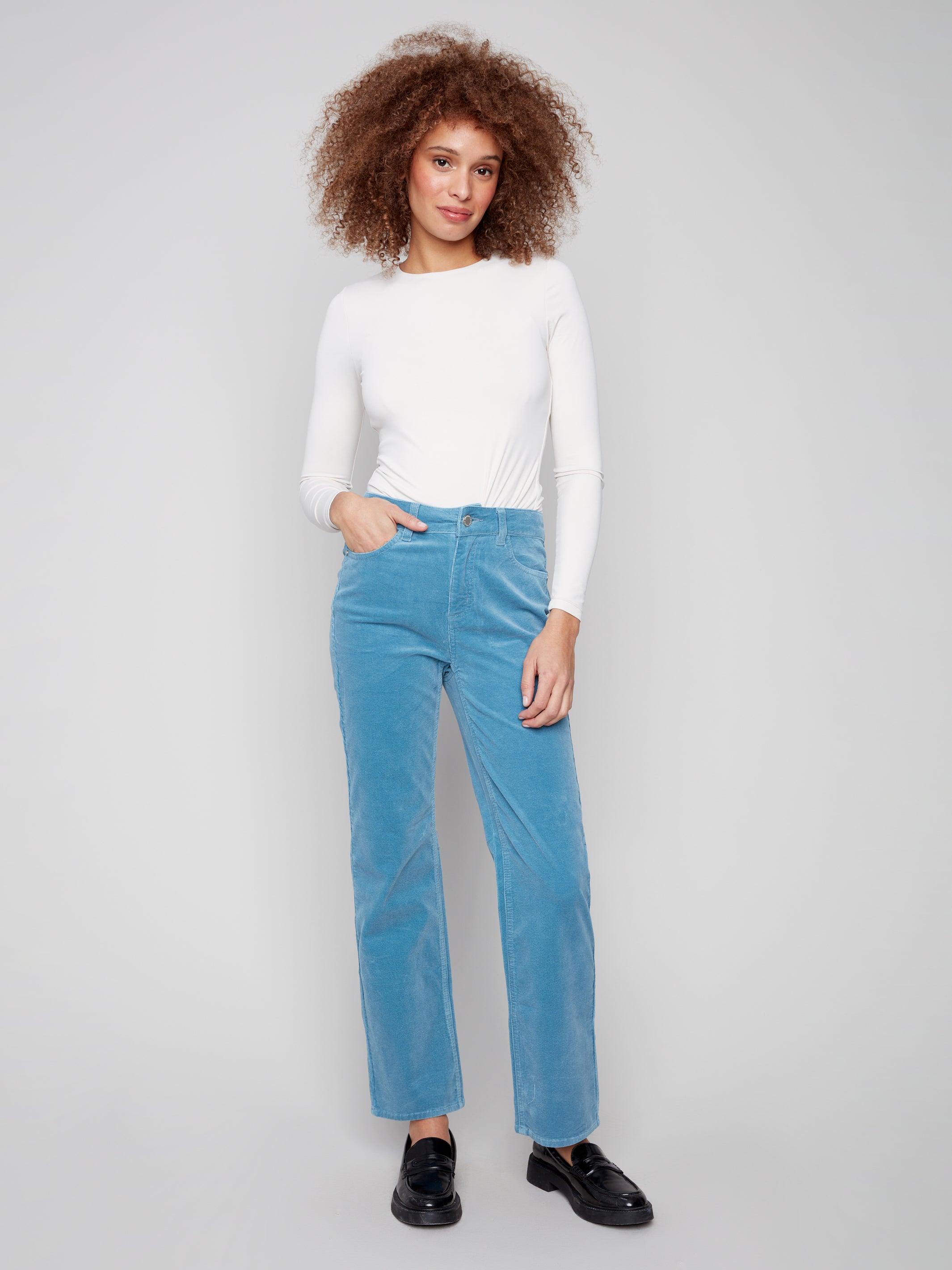 Straight Leg Corduroy Pants C5684/660B