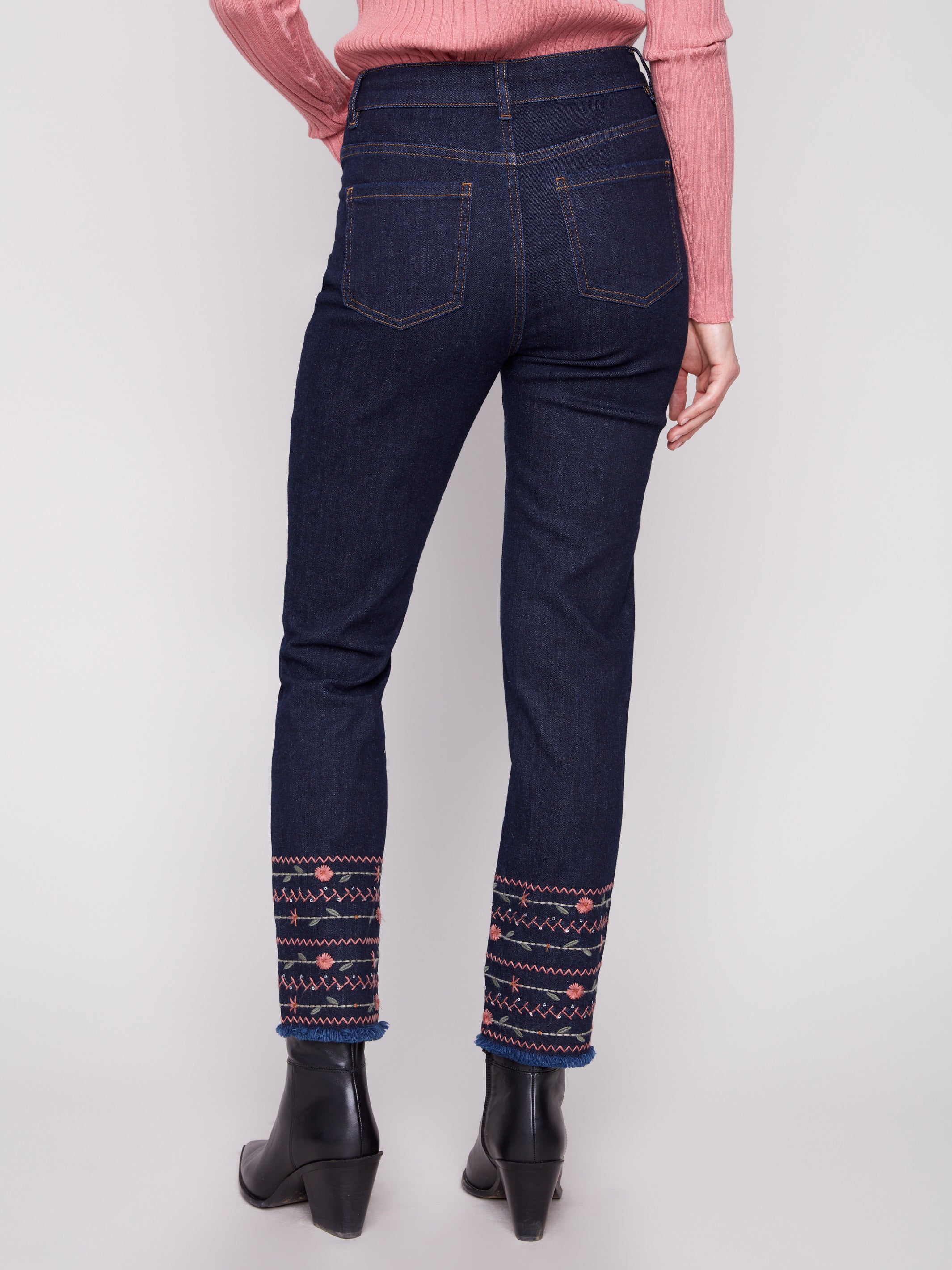 Hem Embroidered Stretch Denim C5573R/437C