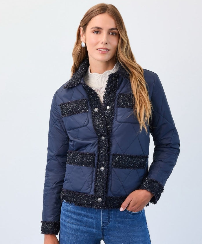 Quilted Sparkle Tweed Jacket 1458209