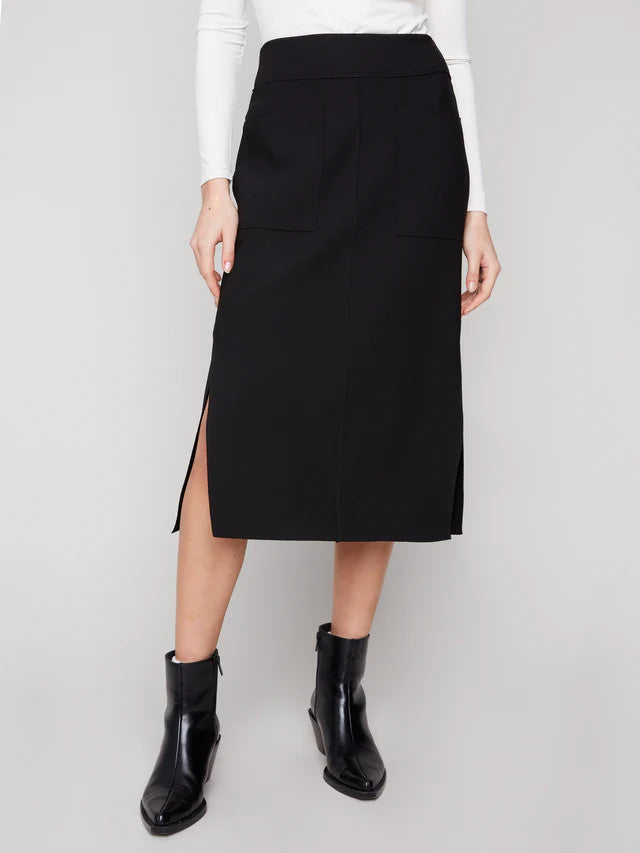 Gutsy Crepe Skirt With Patch Pockets C7076R-049