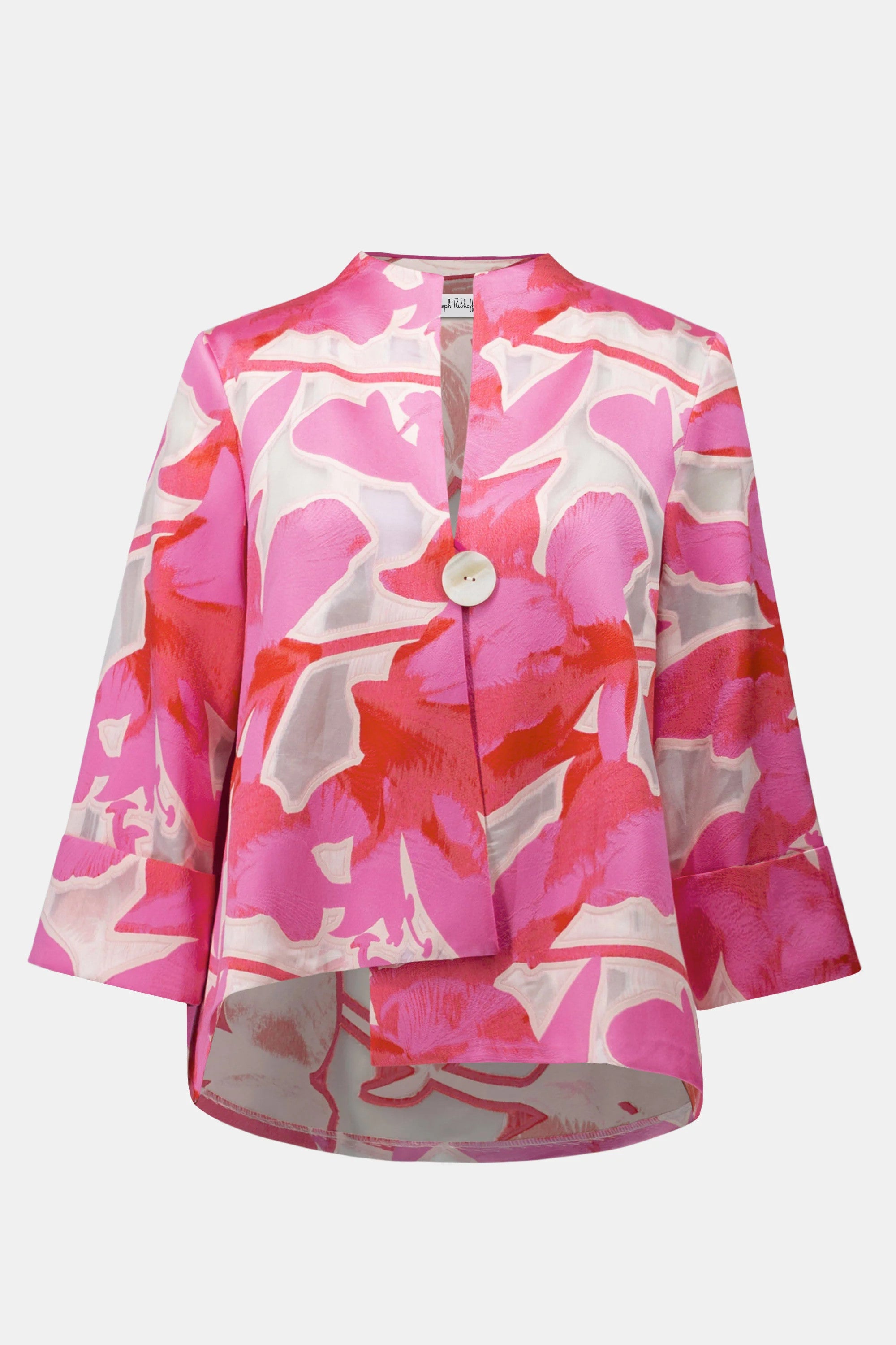 Novelty Jacquard Floral Print Swing Jacket 261180