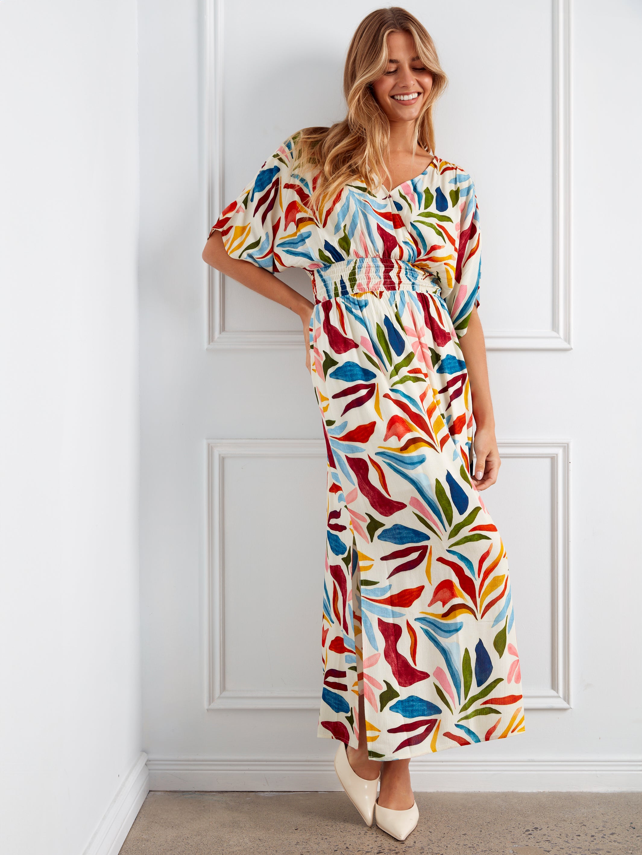 Dolman Sleeve Maxi Dress C3201/RP/496b