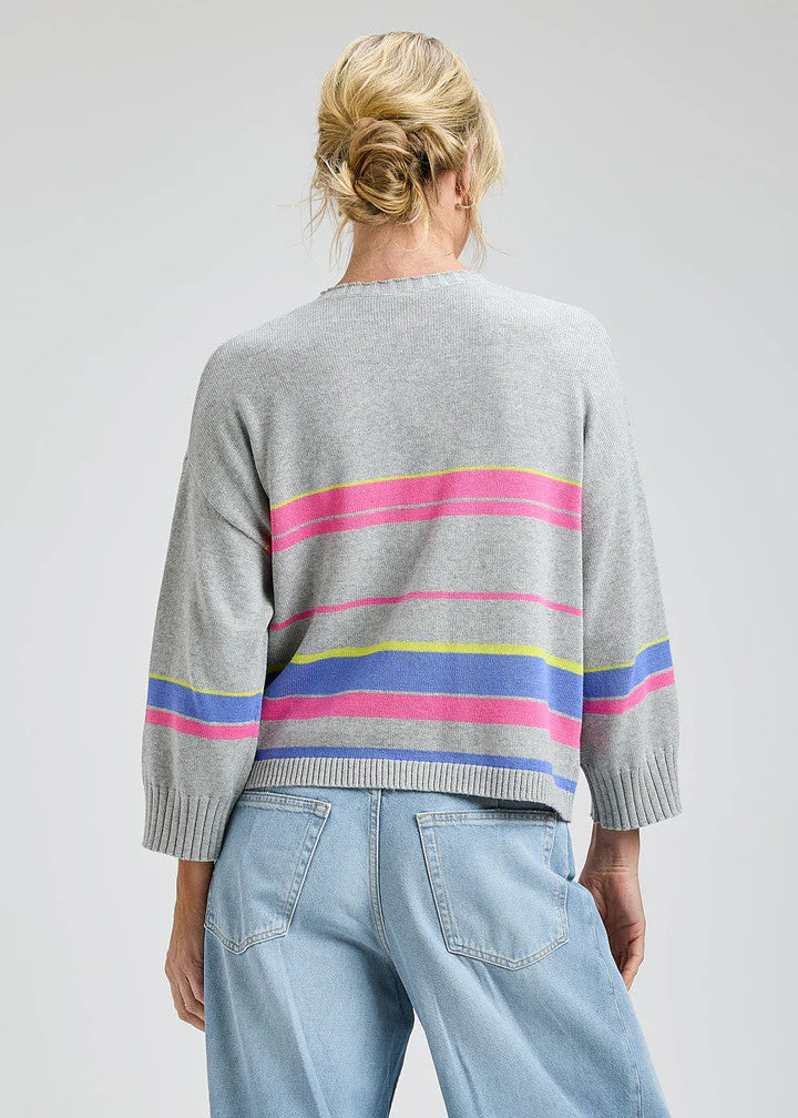 Crop Stripe Sweater ZP8423U