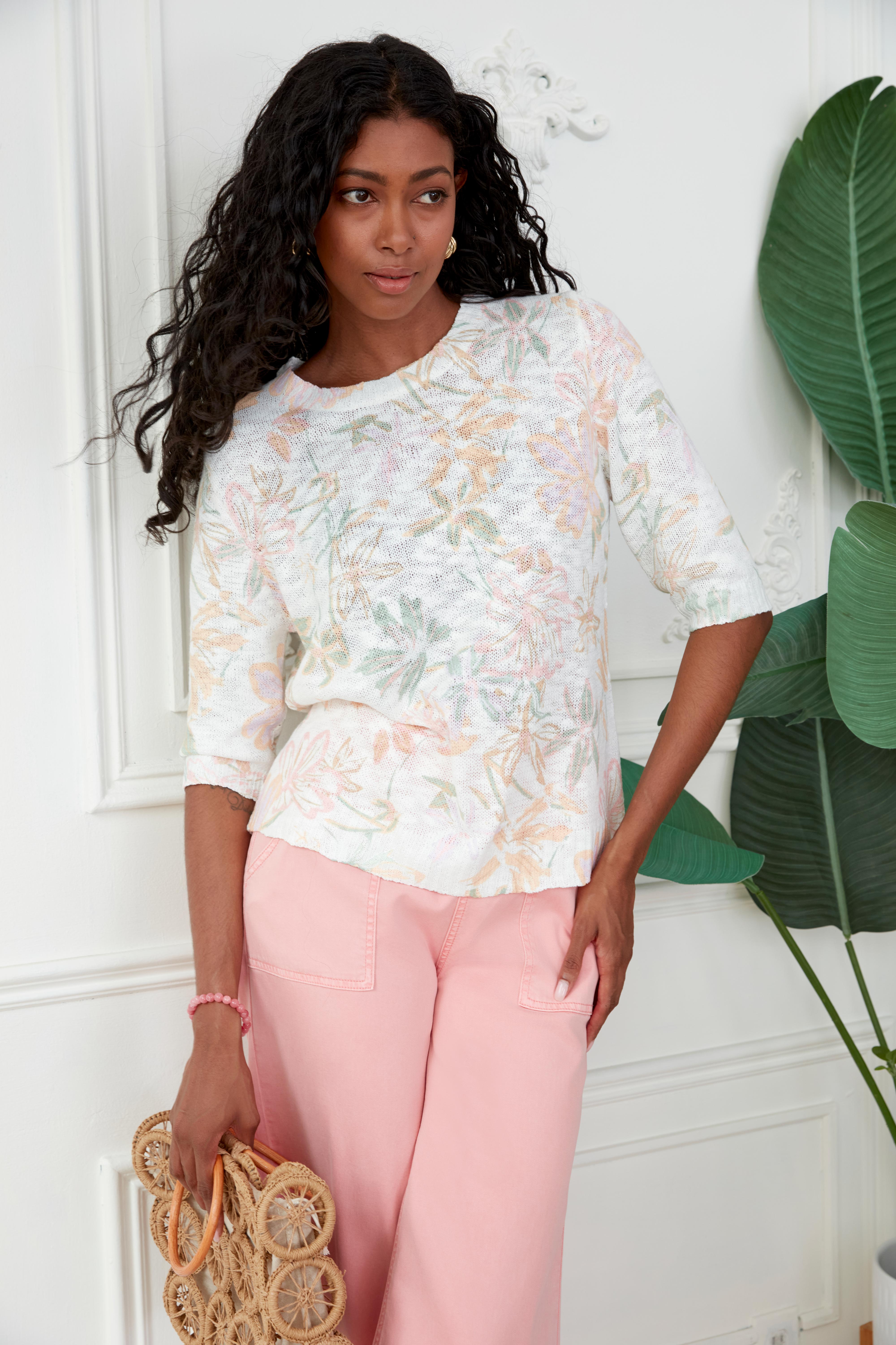 Lightweight Printed Sweater 2619053