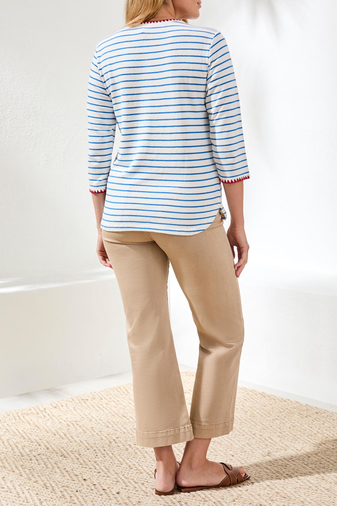 3/4 Sleeve Striped Top 2433O-8420