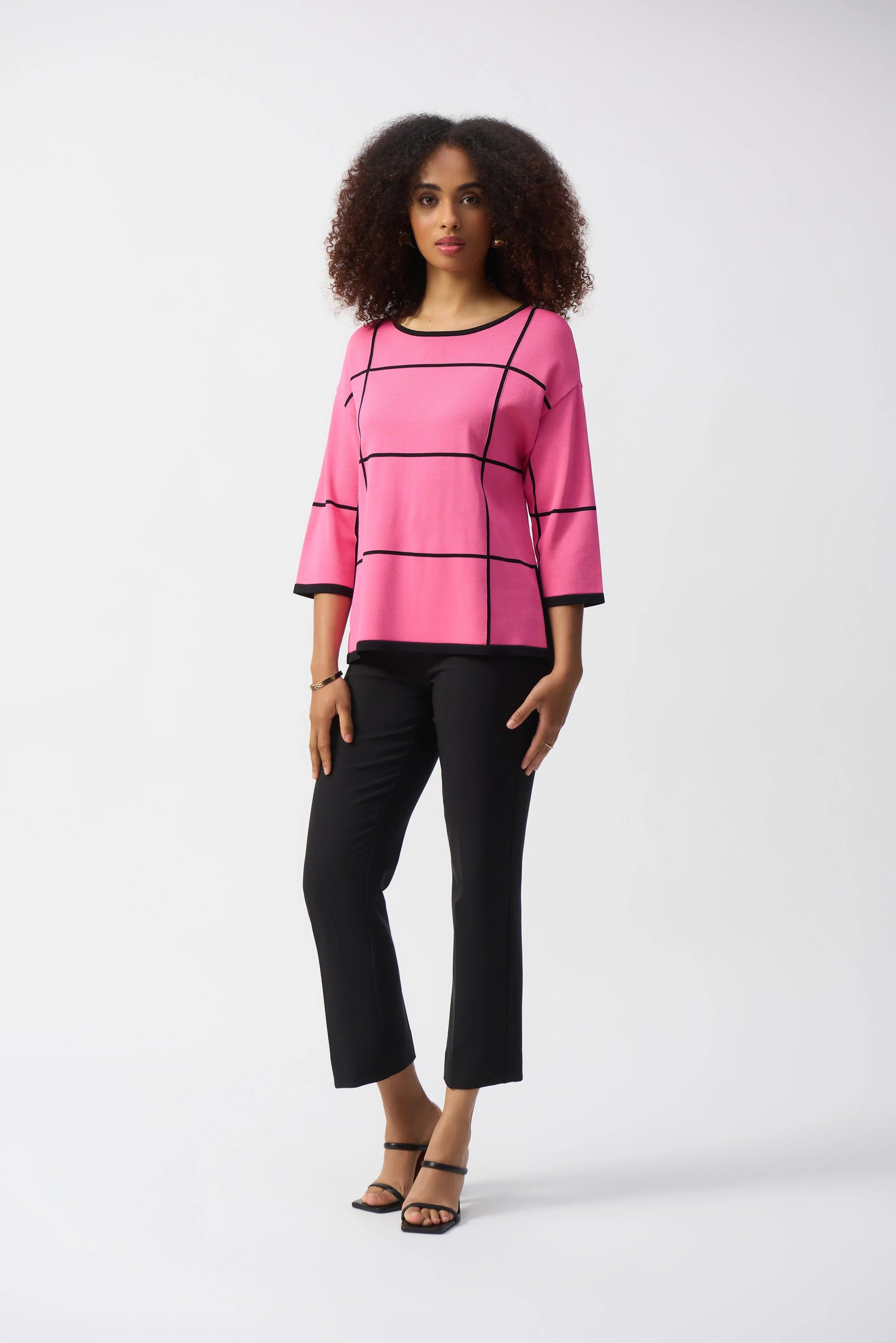 Plaid Sweater Knit Pullover 251918