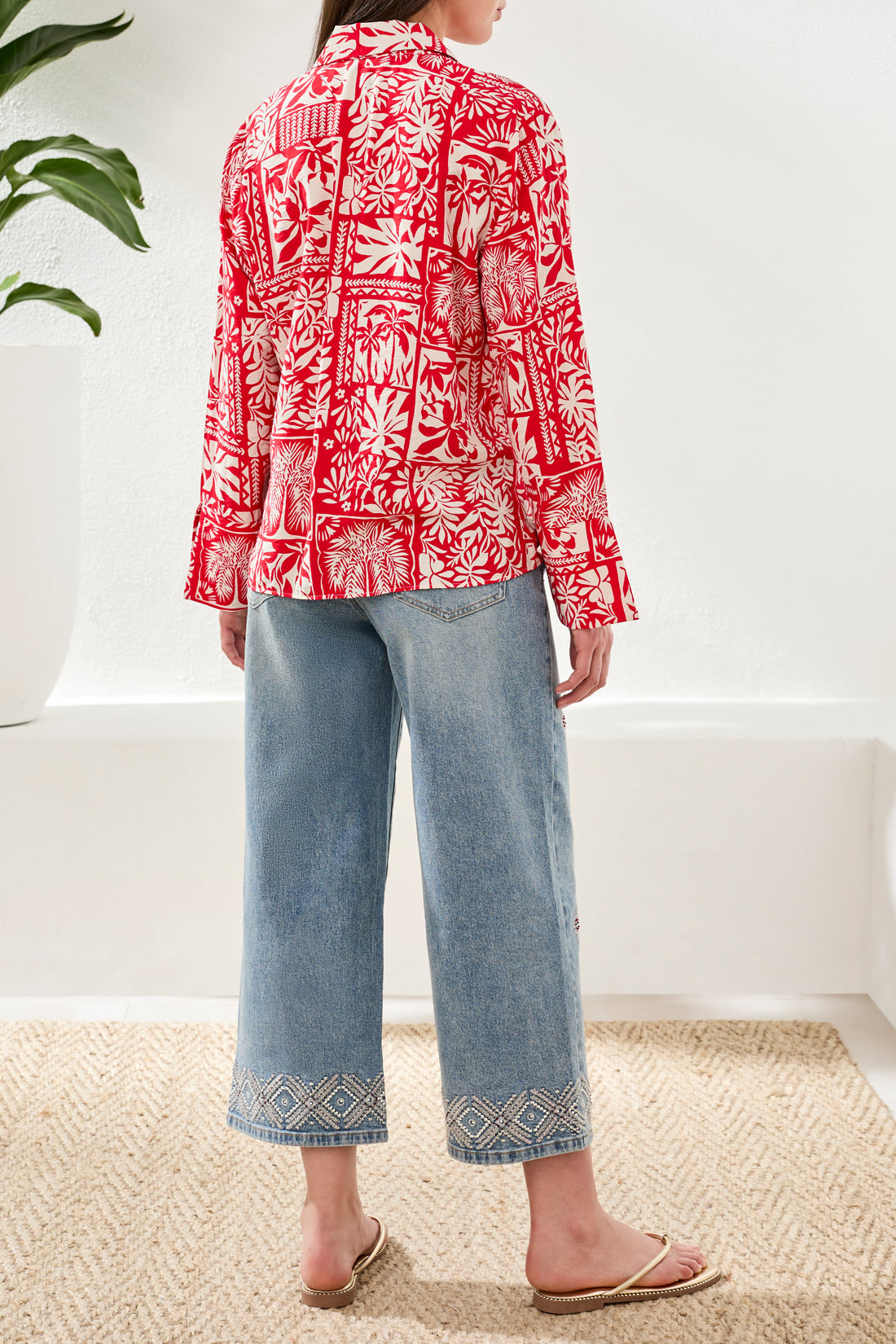 Blouse W/ Tie Front 3003O-8374