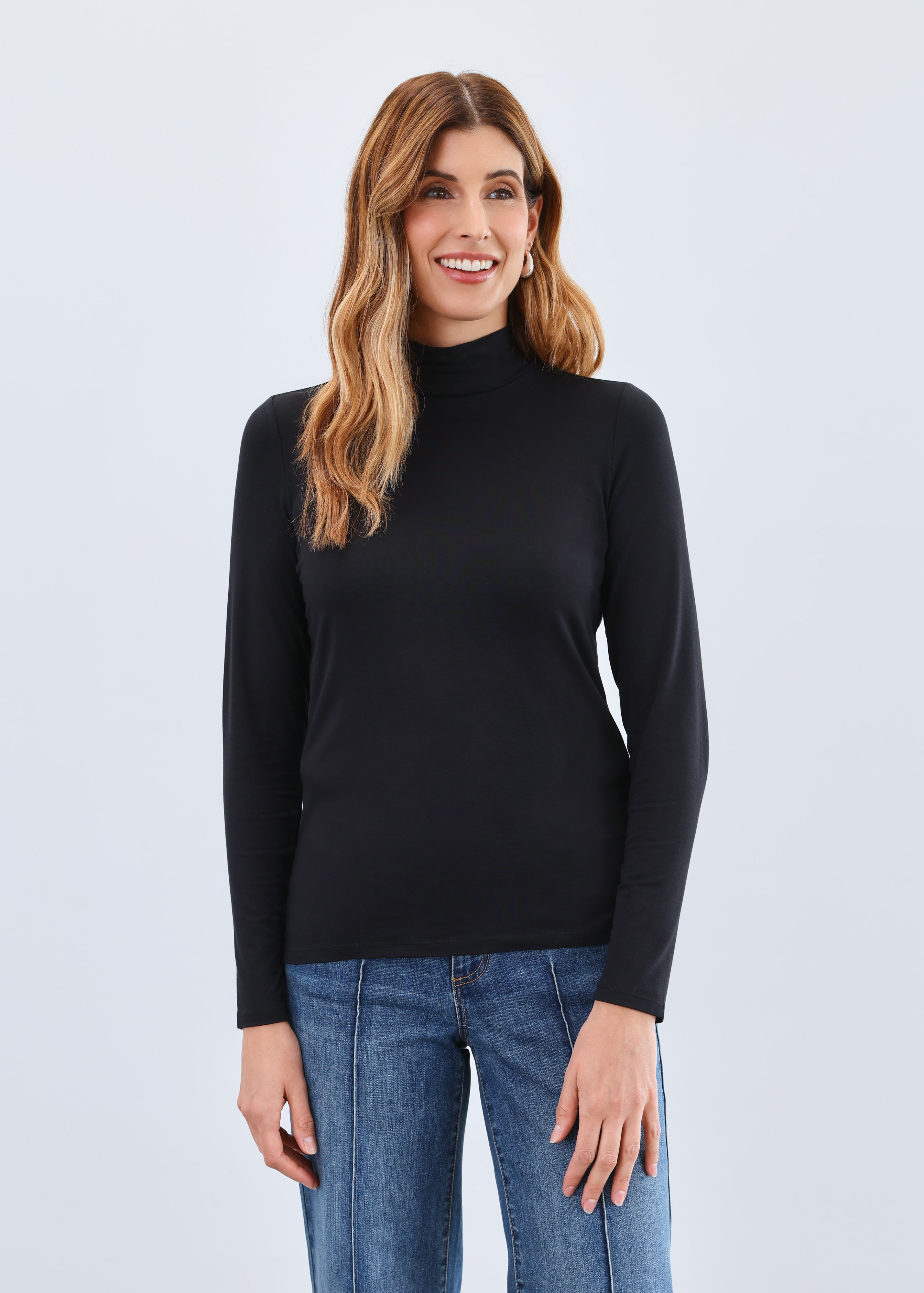 Long Sleeve Mock Neck Top 3056756