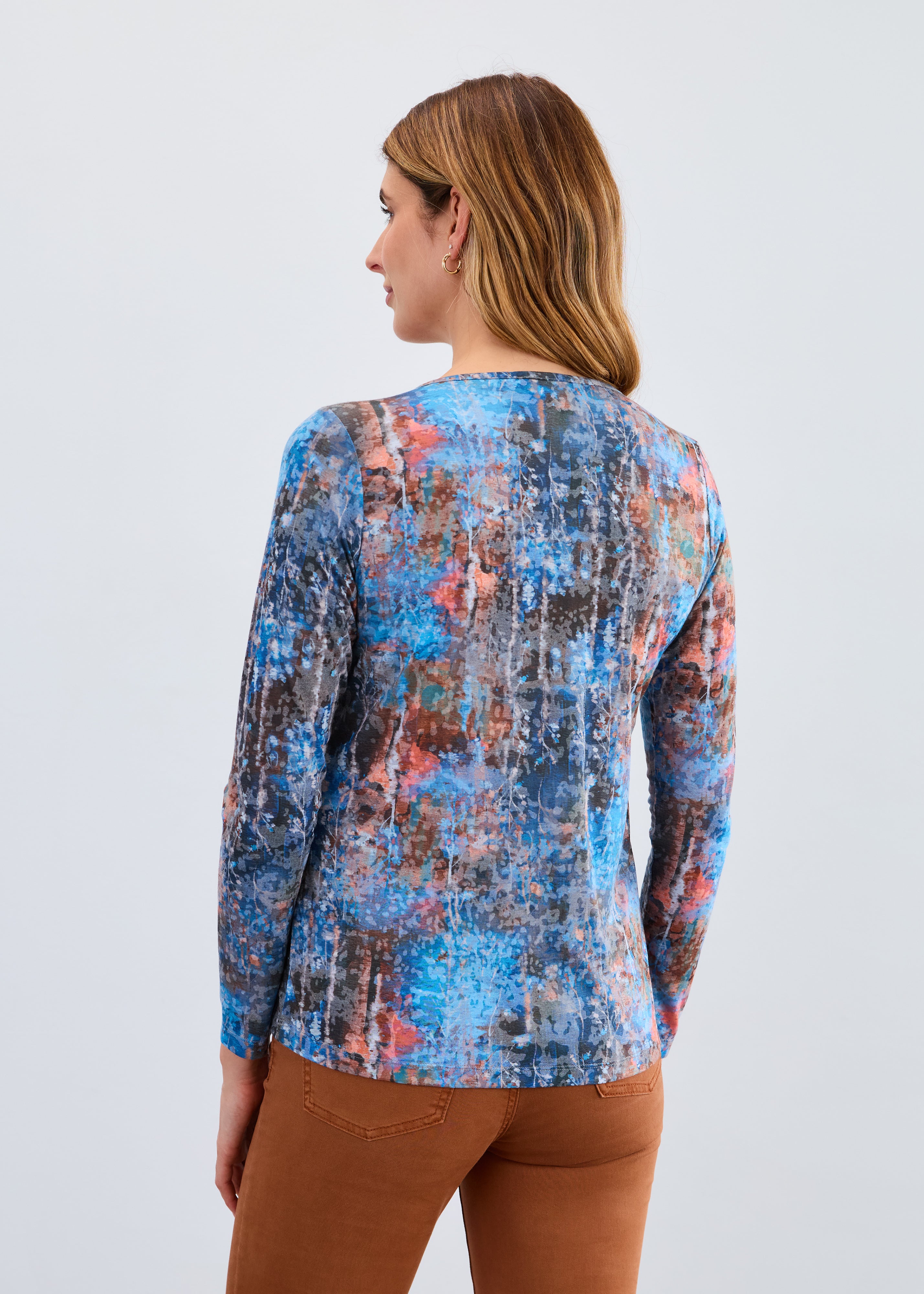 Long Sleeve V-Neck Top 3390844