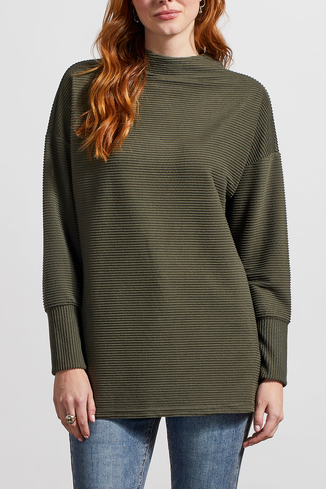 Funnel Neck Tunic With Side Slits 7913O-4860