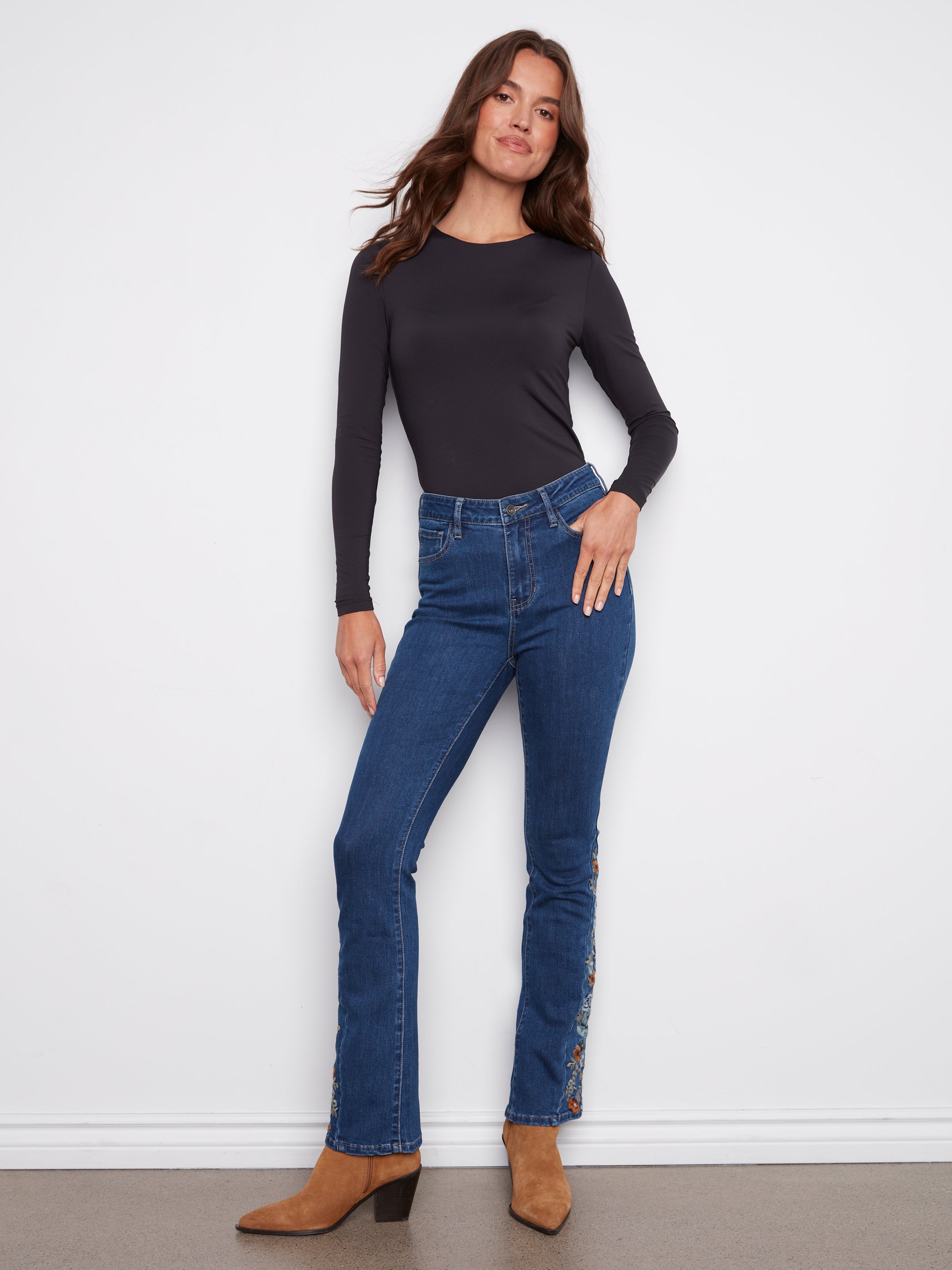 Bootcut 5 Pocket Embroidered Jean