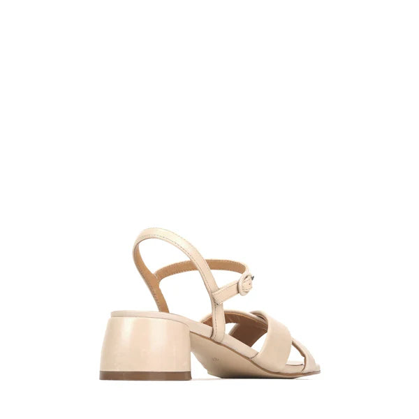 FIROA LEATHER BLOCK HEEL SANDALS