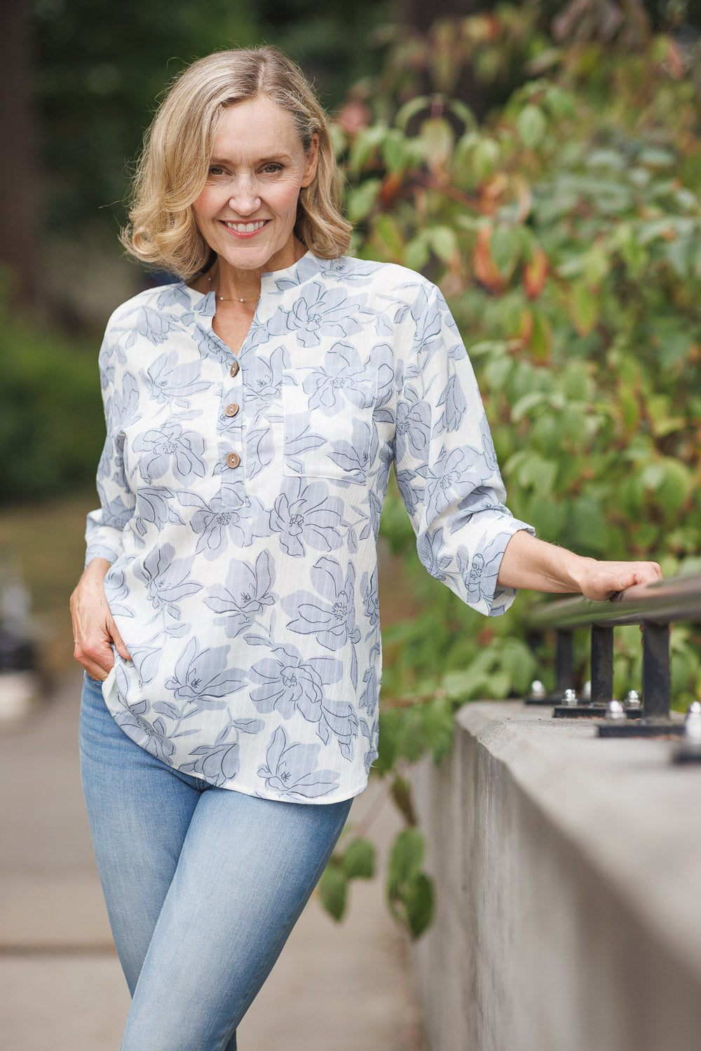 Floral Textured Blouse PT16113