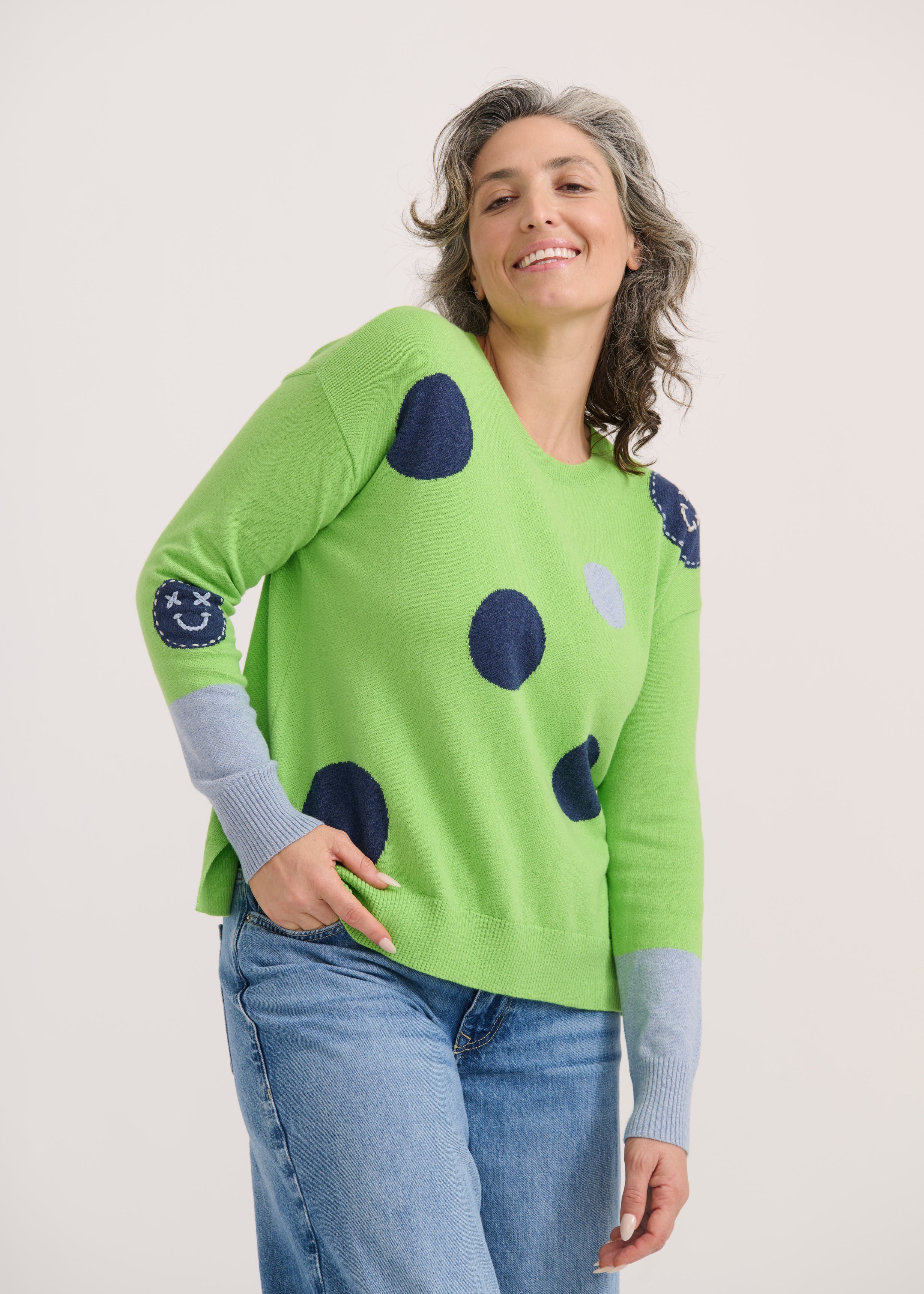 Spots Intarsia Sweater ZP7510U