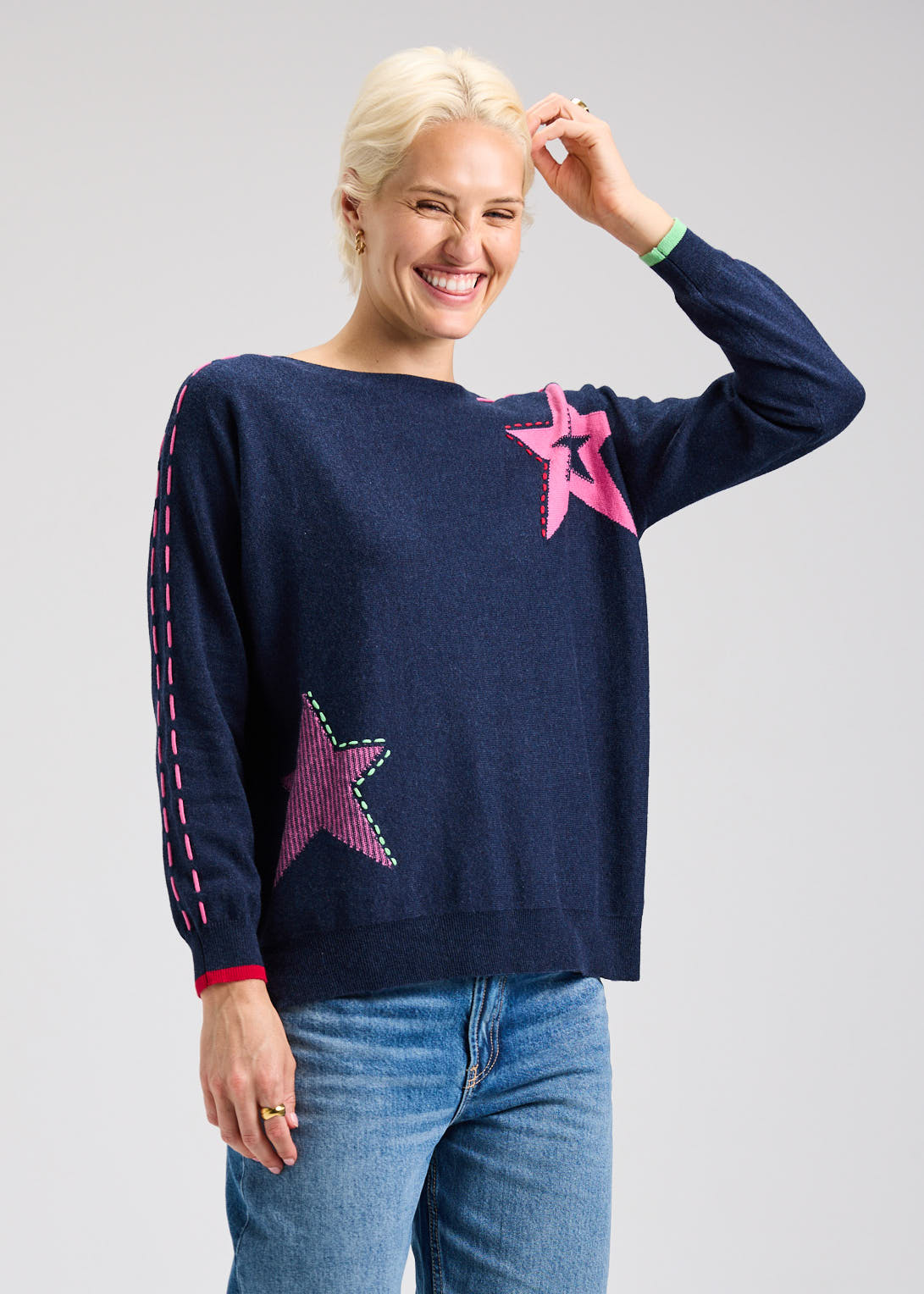 Threaded Star Sweater ZP7526U