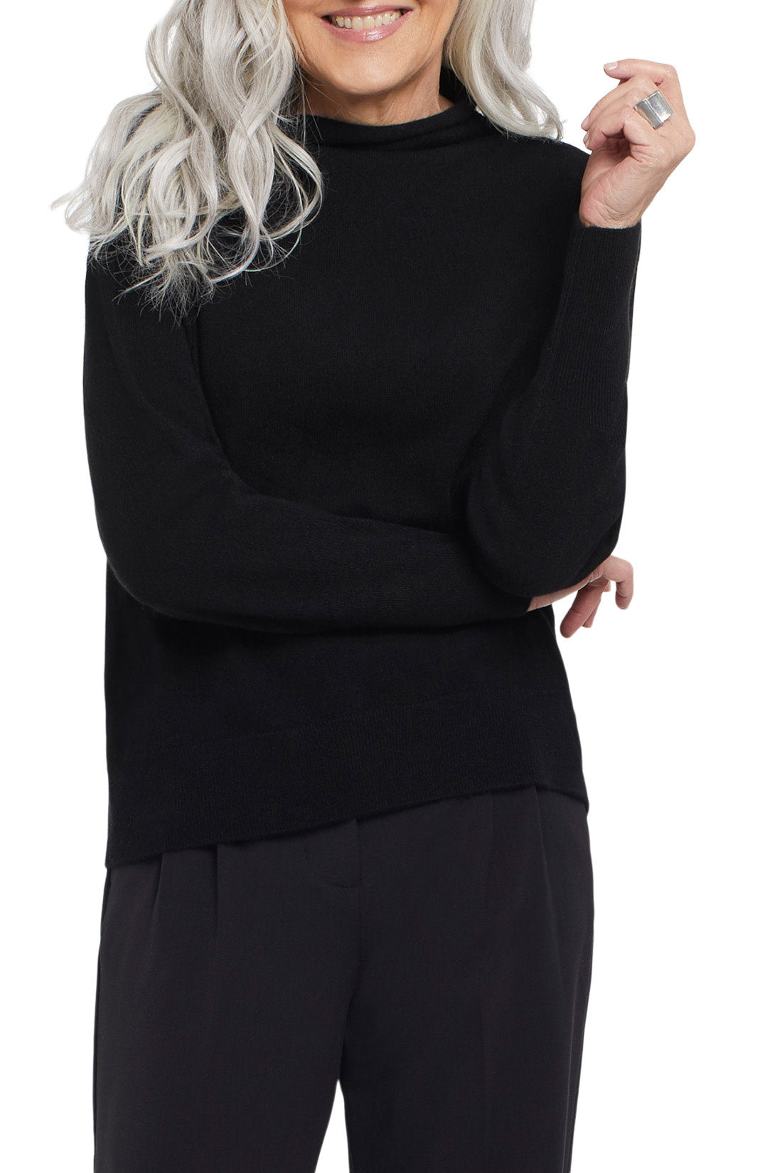 Cashmere Funnel Neck Sweater