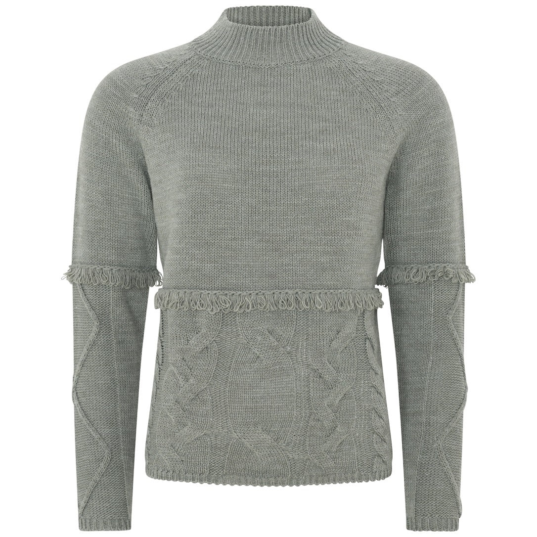 Fringe Moc Neck Sweater 2701