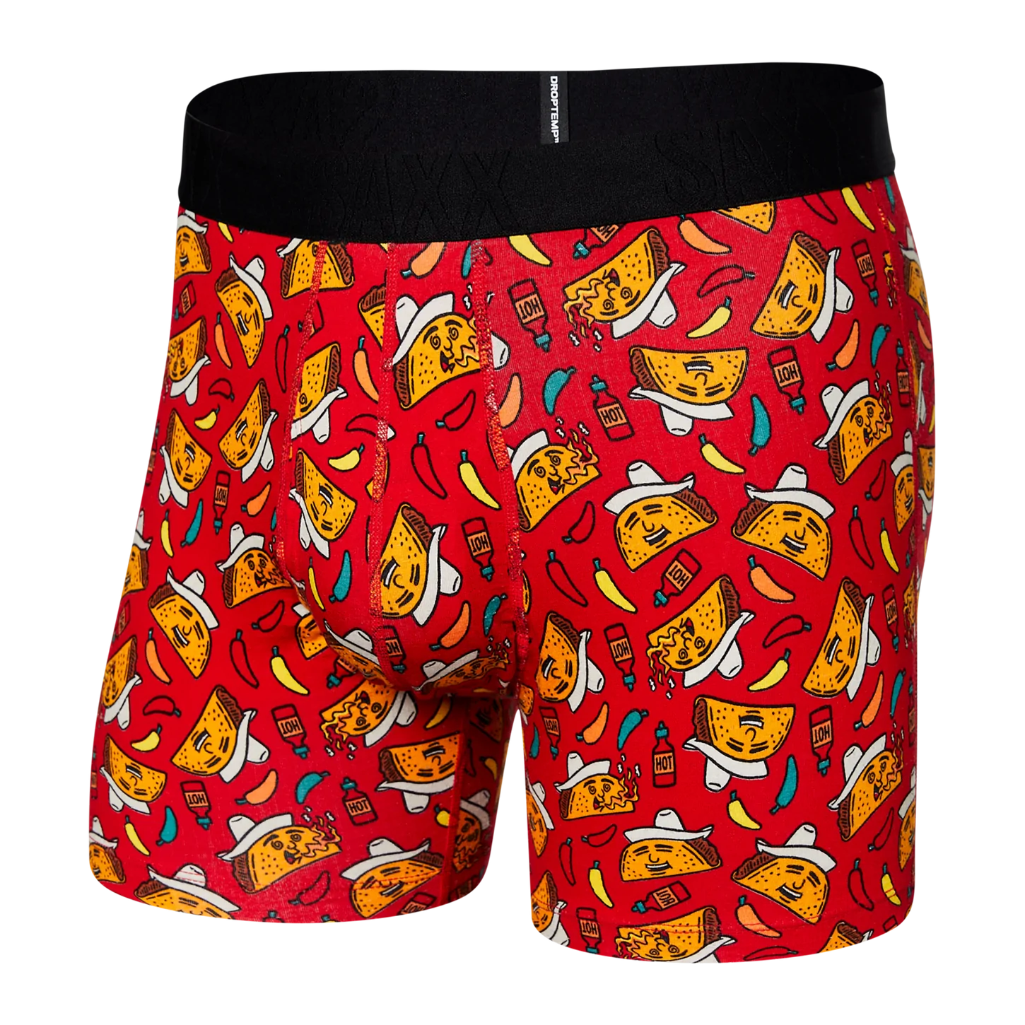 DropTemp™ Cooling Cotton  Boxer Brief / Tacqueria- Red