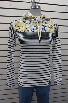 Stripped Hooded Sweater