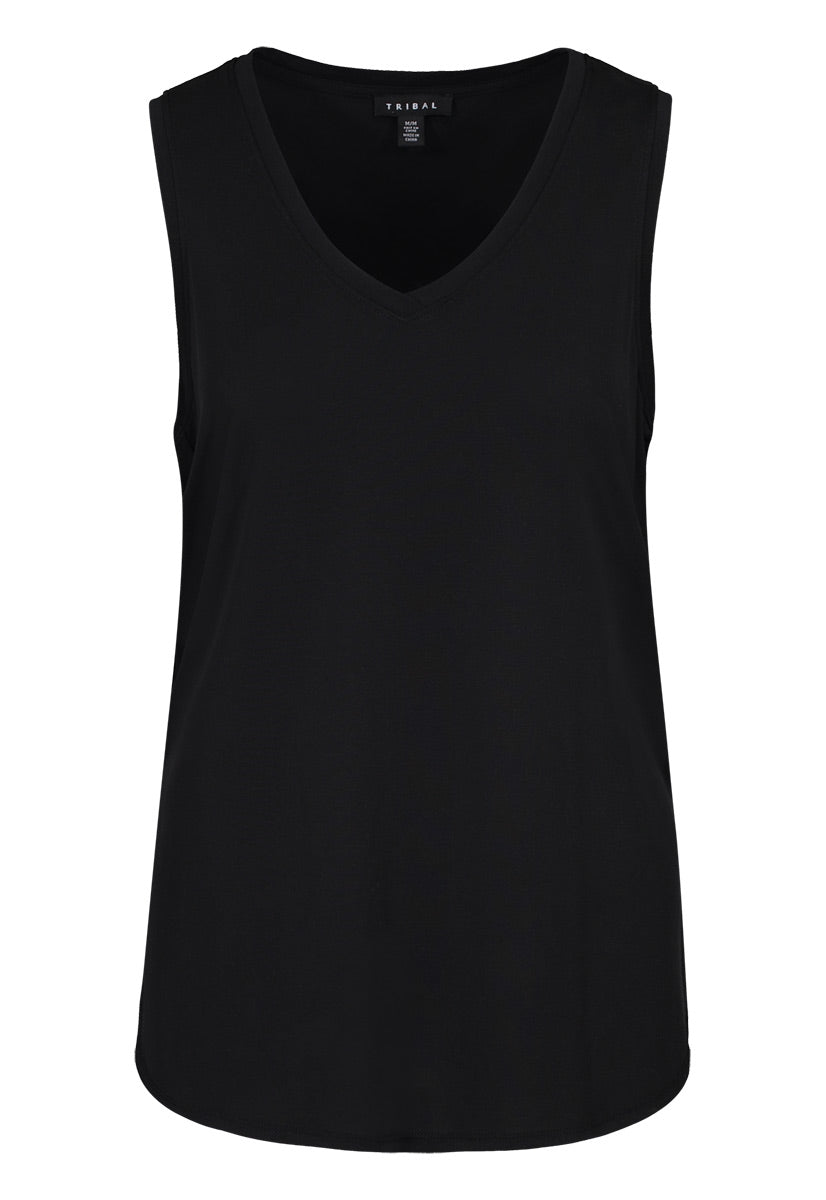 V Neck Tank With Side Slit *COLOURS*