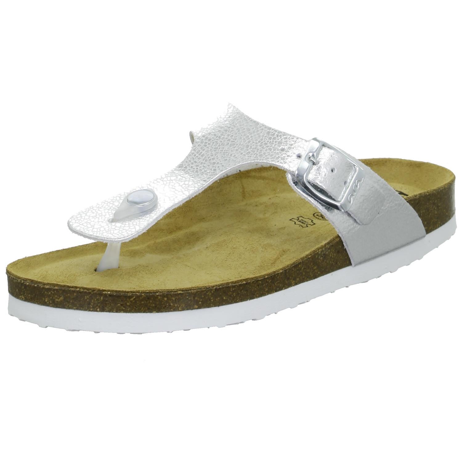 Fran Silver Metallic Thong Sandal