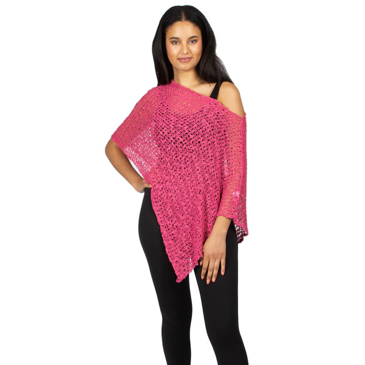 Knitted Popcorn Poncho AF1901
